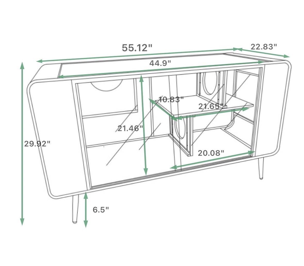 55.12 'spacious cat house, equipped with tempered glass - KiKiUMi