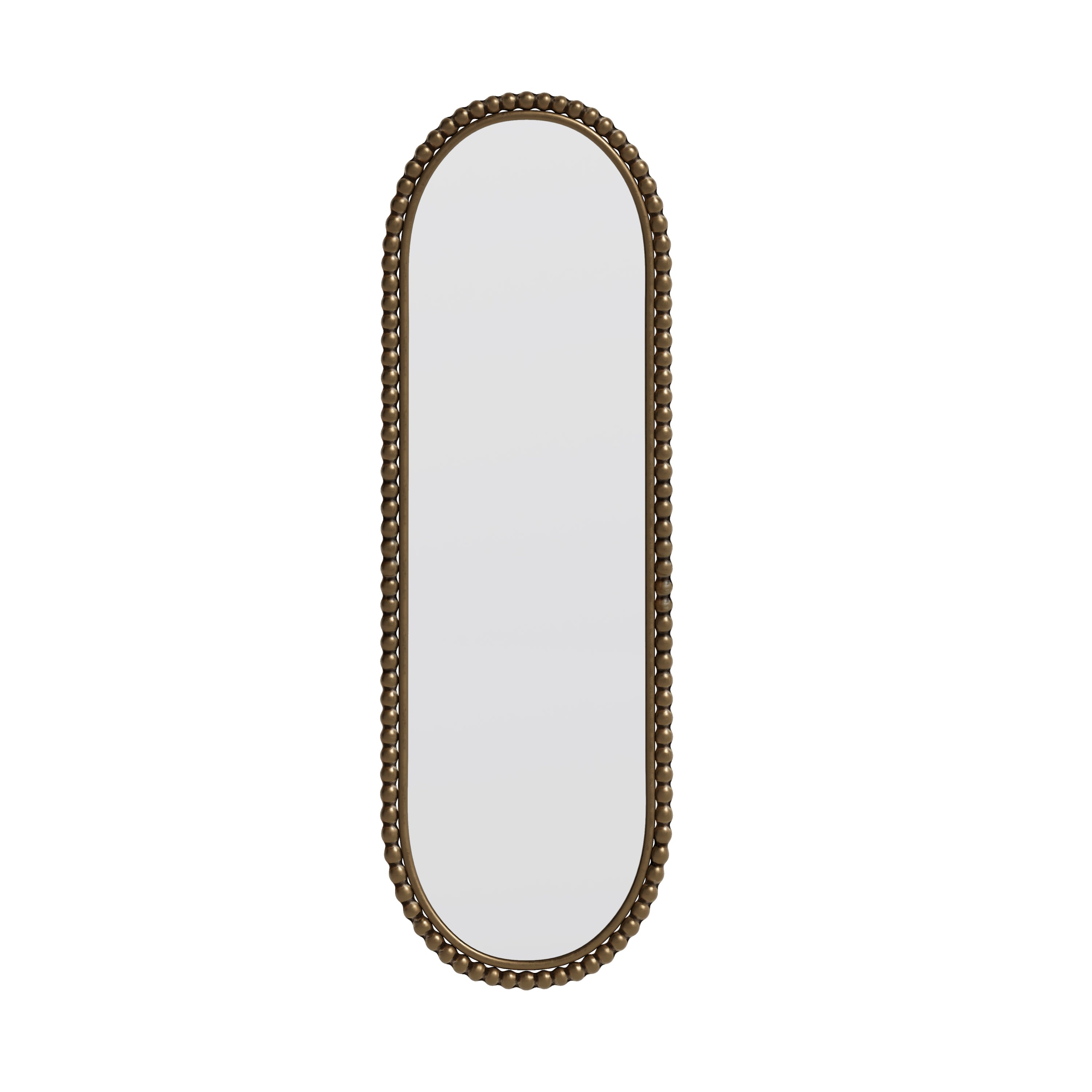 Iron oval-shaped retro mirror