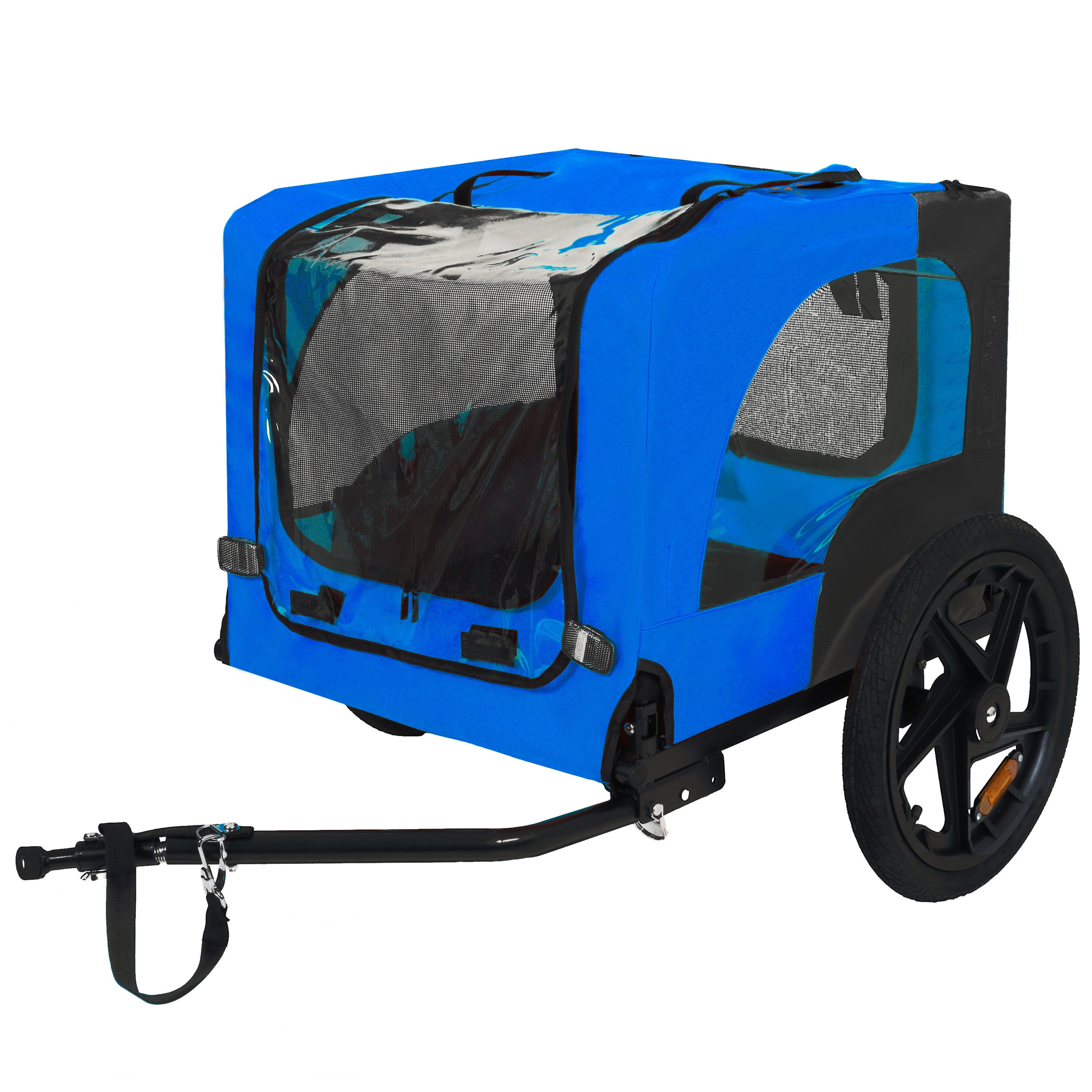 Small and medium-sized foldable frame pet bicycle trailer(Blue)