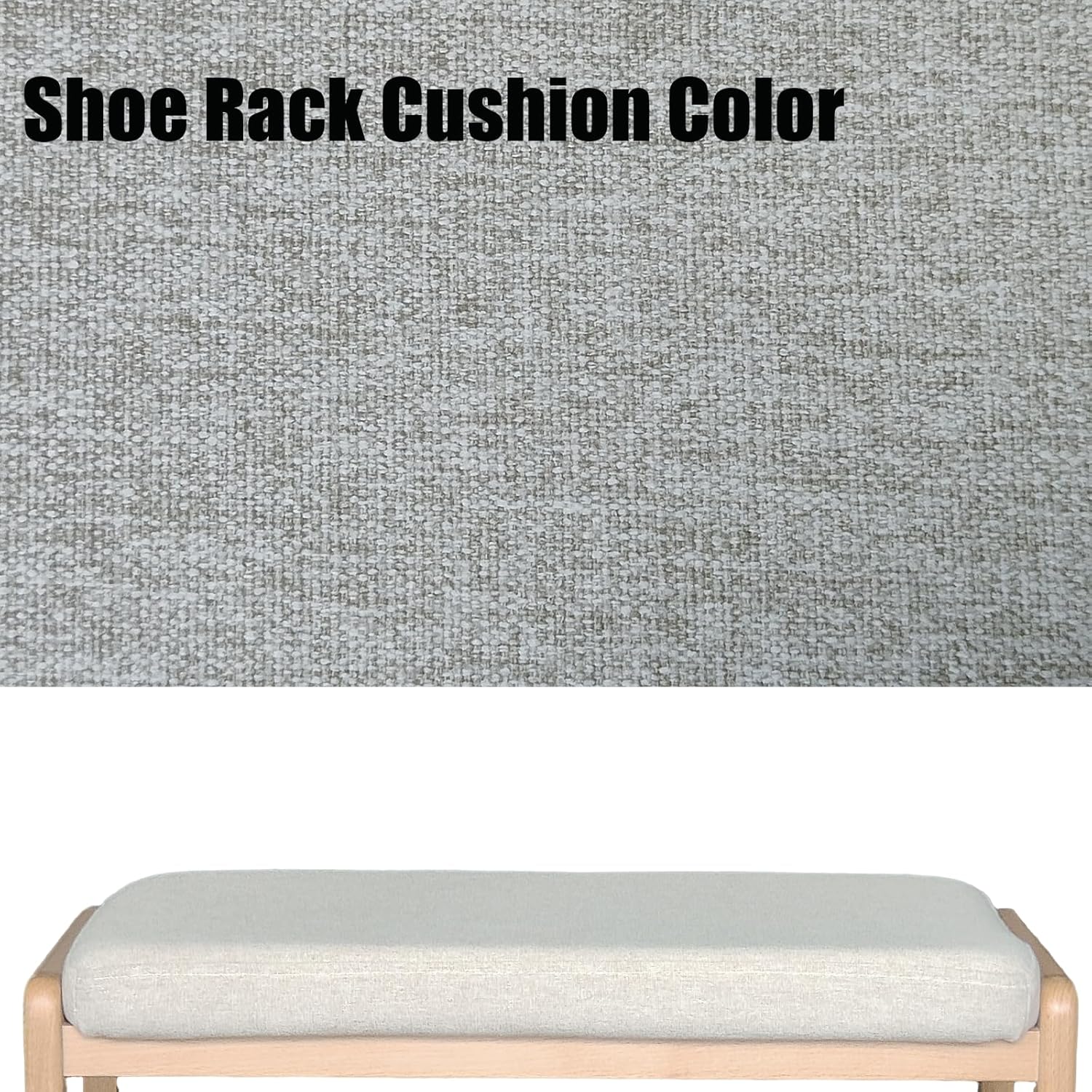 2-Tier Solid Wood Shoe Bench with Memory Foam Pads