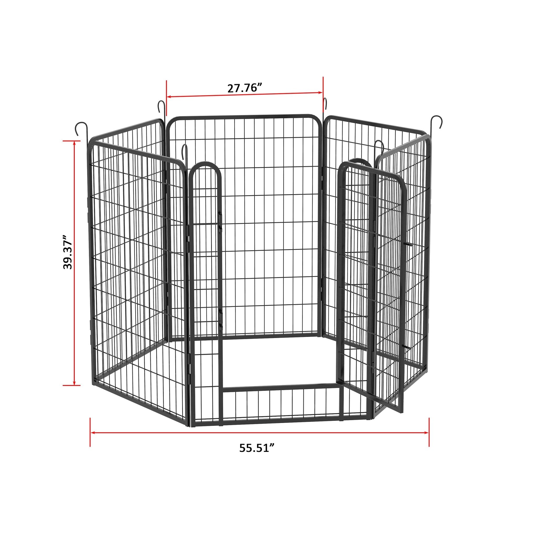 6 - plate heavy - duty metal pet enclosure 39.37' H - KiKiUMi