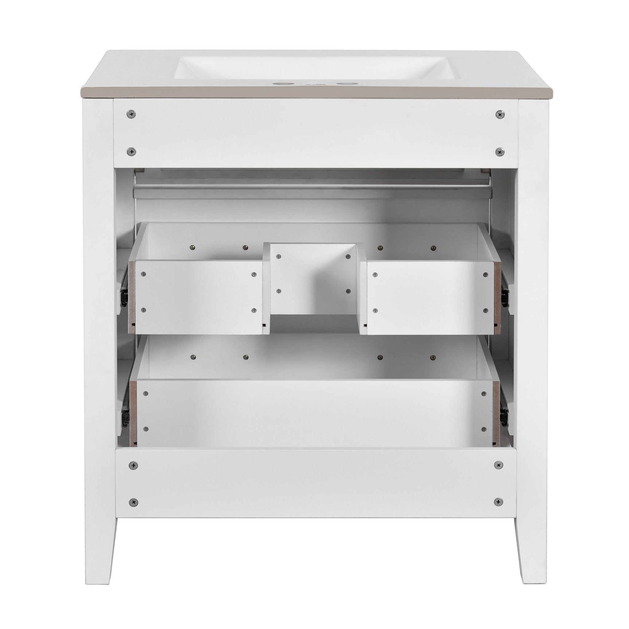 60 - inch bathroom dressing table set with a separate ceramic sink - KiKiUMi
