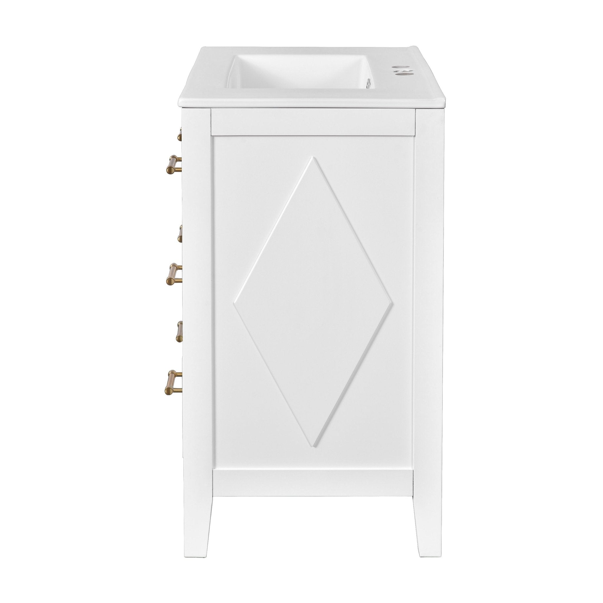 60 - inch bathroom dressing table set with a separate ceramic sink - KiKiUMi