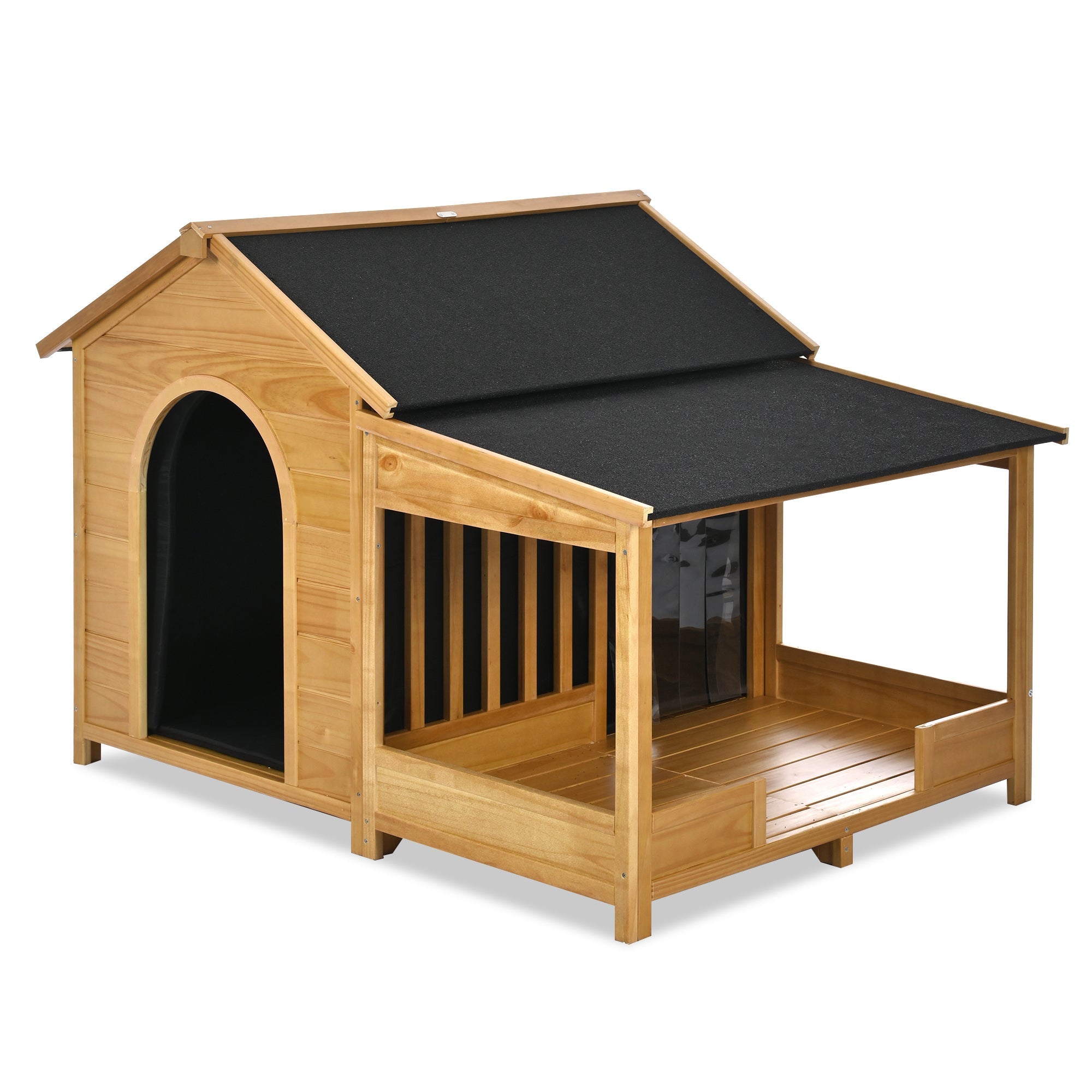 60.2 - foot natural large waterproof outdoor dog house - KiKiUMi