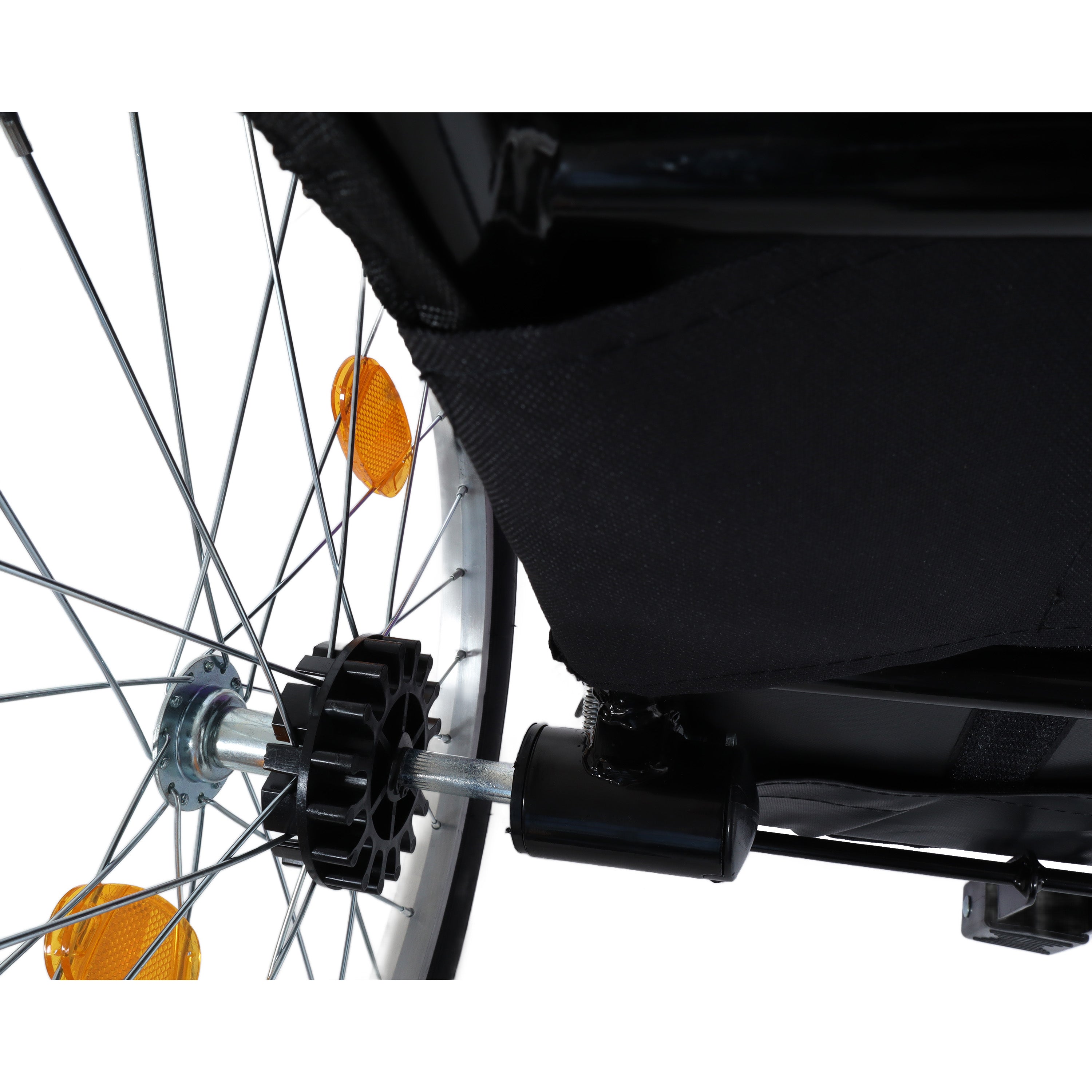 Detachable 2-in-1 pet bicycle trailer and stroller(Black+Blue)