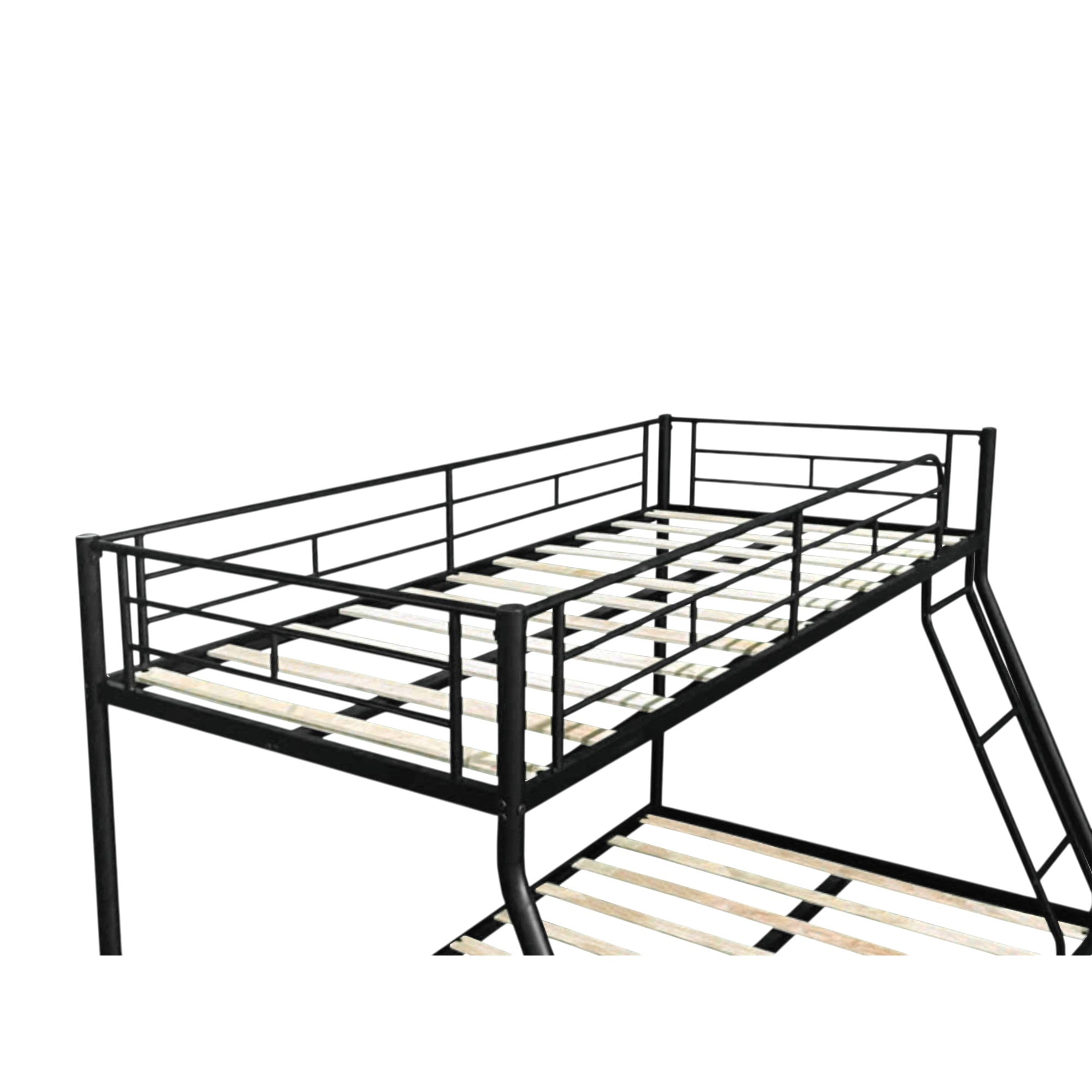 Low-noise metal double bed