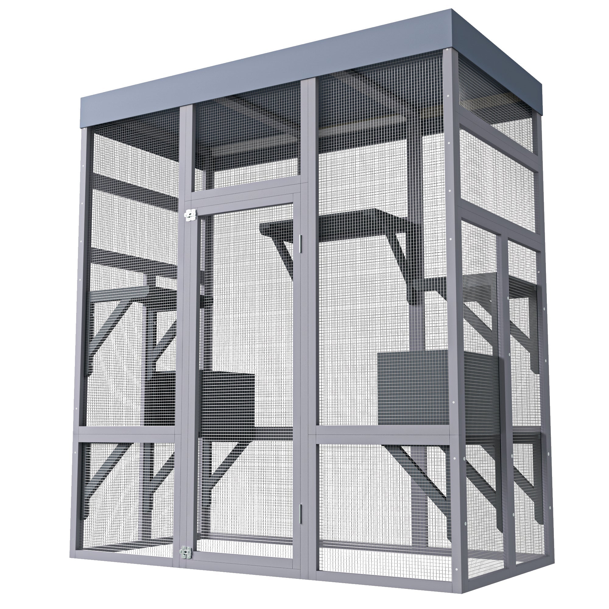 62.6' wooden waterproof outdoor cat cage - KiKiUMi