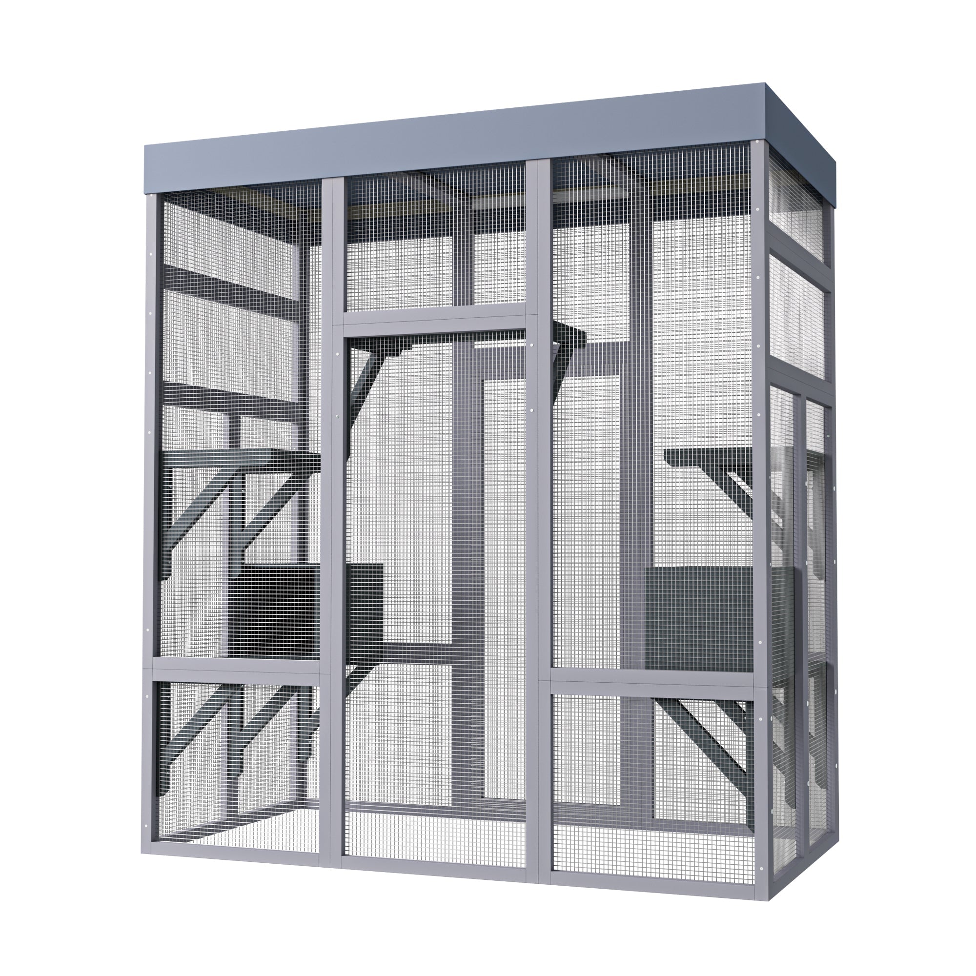 62.6' wooden waterproof outdoor cat cage - KiKiUMi
