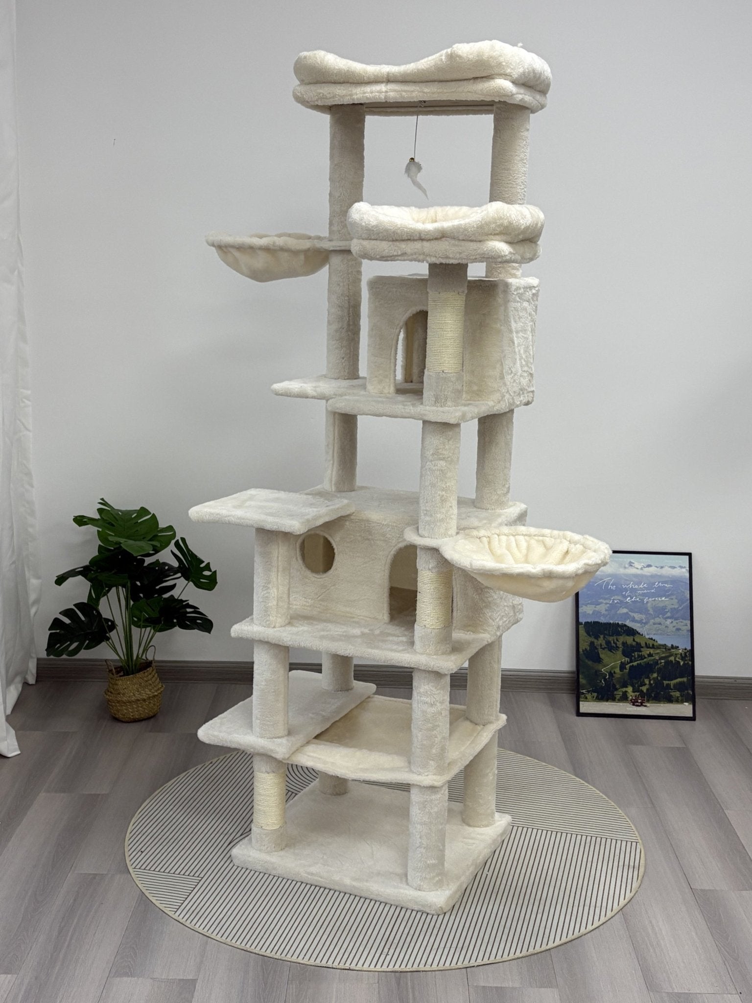 68 - inch multi - storey cat tree（beige） - KiKiUMi