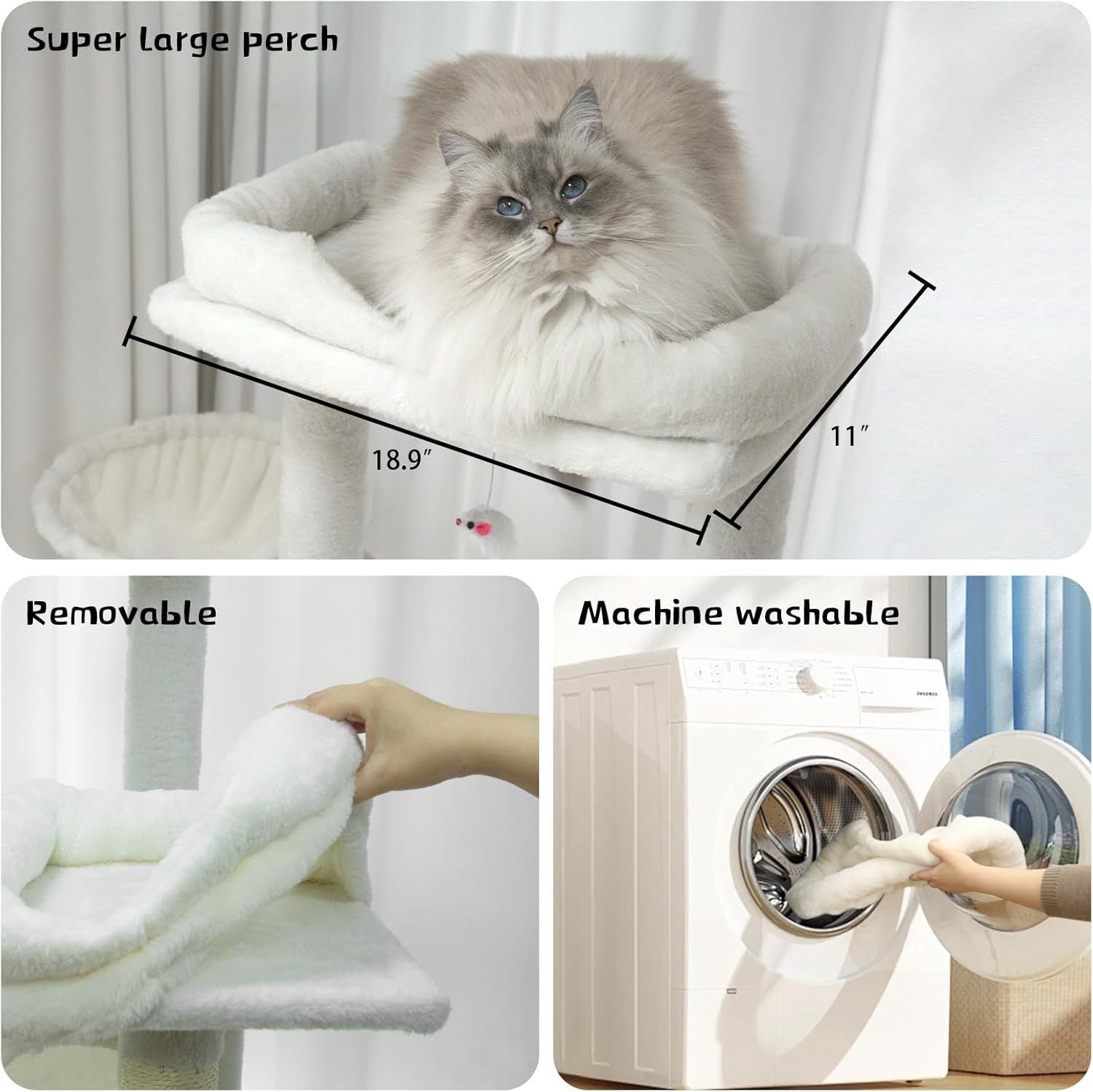 68 - inch multi - storey cat tree（beige） - KiKiUMi