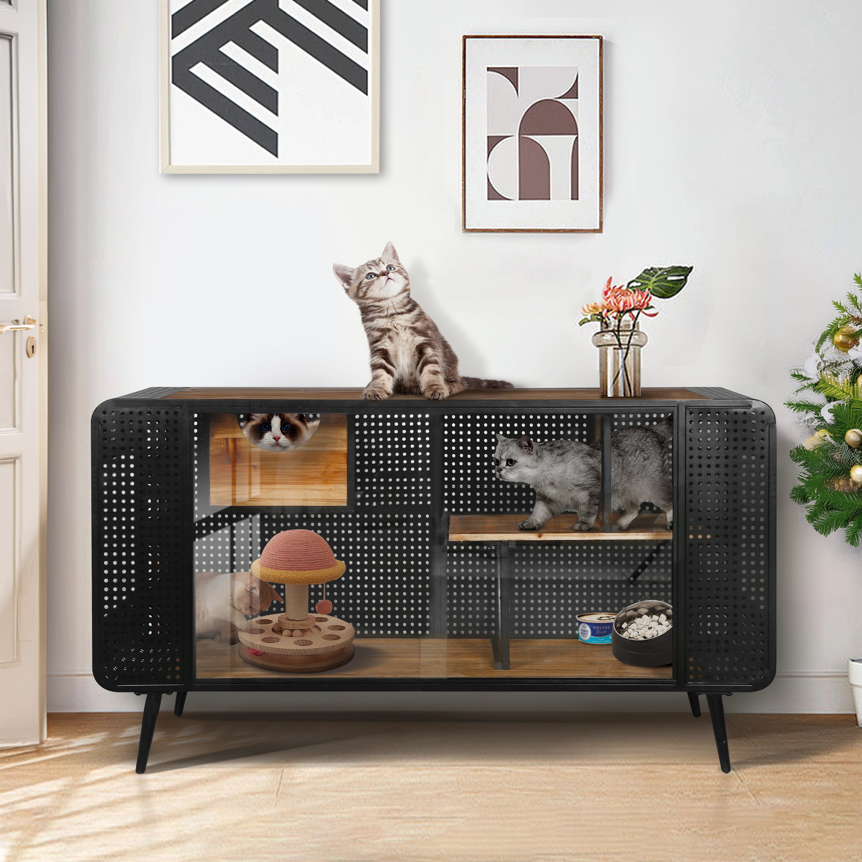 Spacious and sturdy cat house