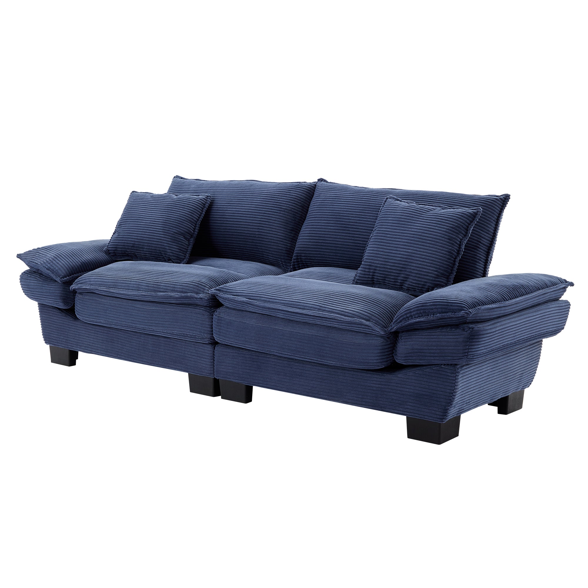 Corduroy sofas suitable for multiple scenarios. (blue)