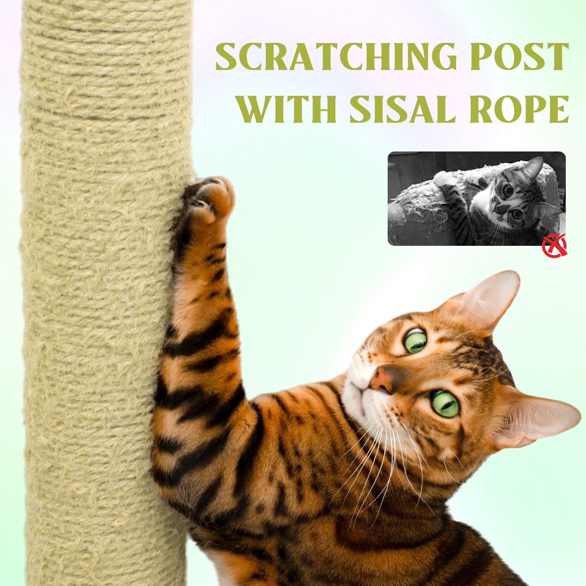 71 - inch yellow detachable flower cat tree - KiKiUMi