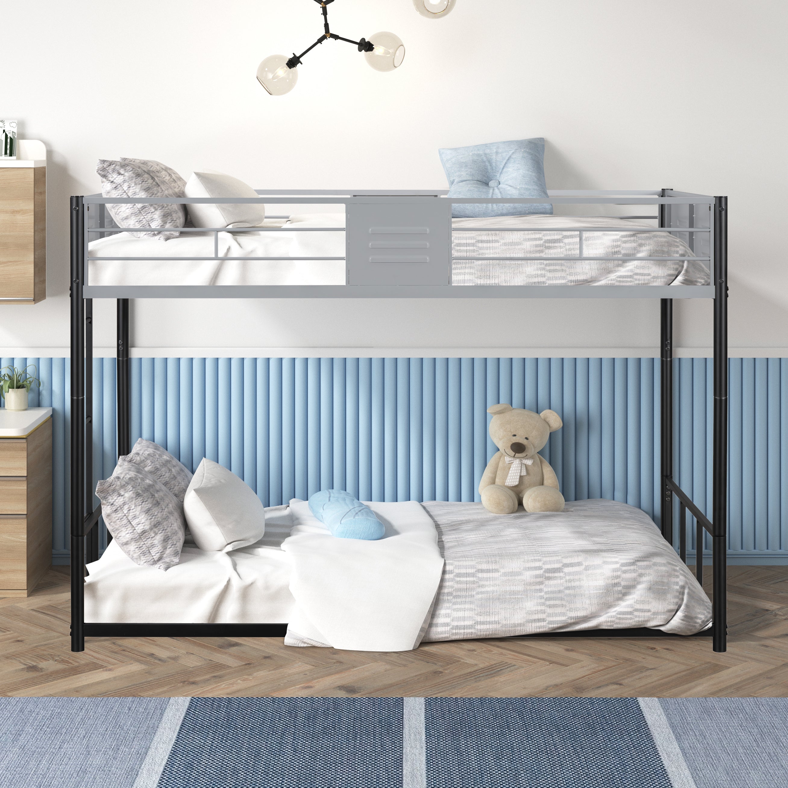 Low-noise metal twin beds