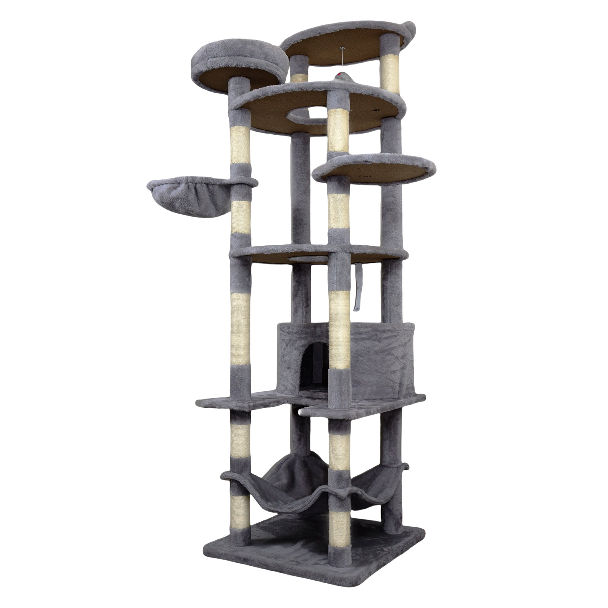 78.8 inches dark grey Cat tree tower - KiKiUMi