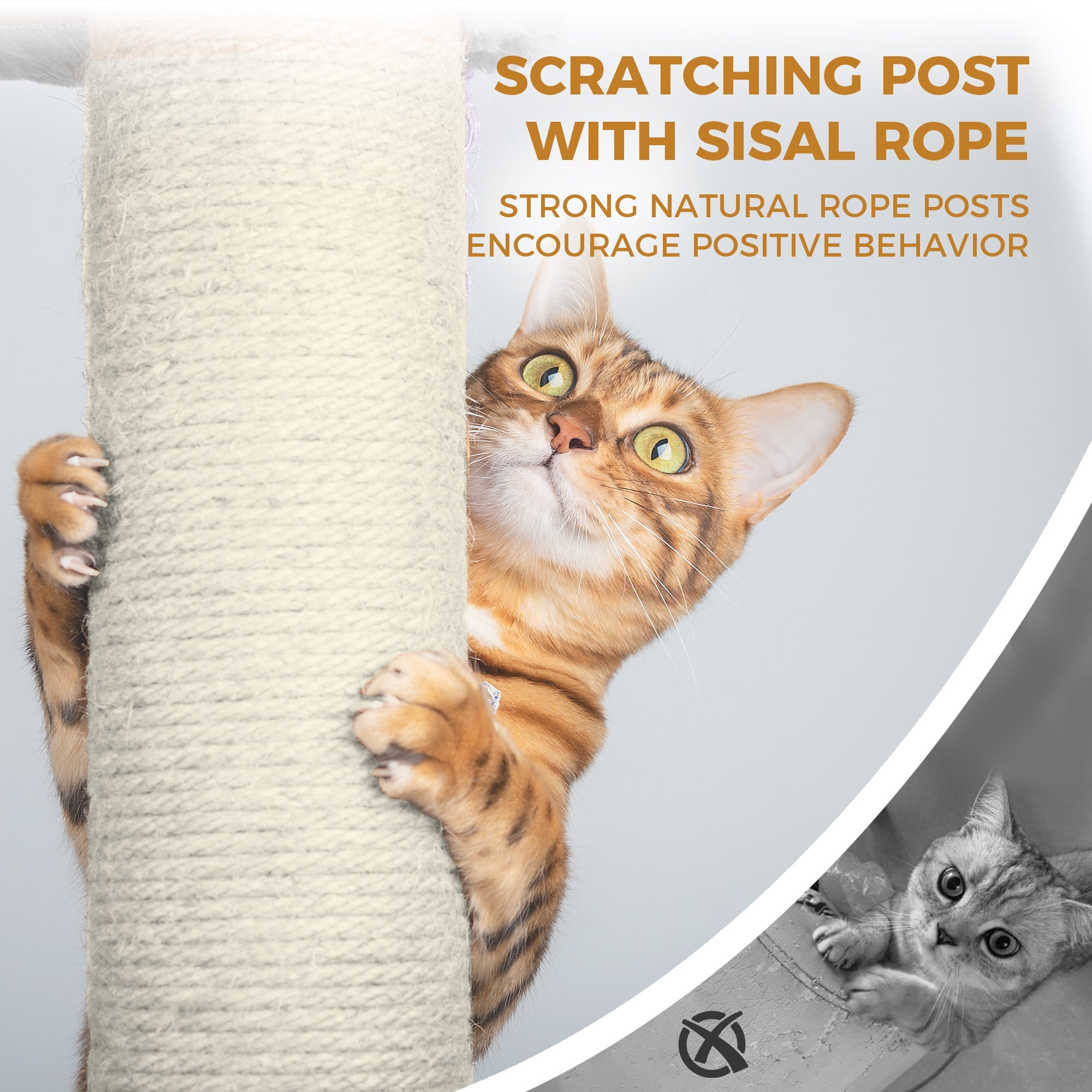 78.8 Light grey wide - base Cat Tree Tower - KiKiUMi