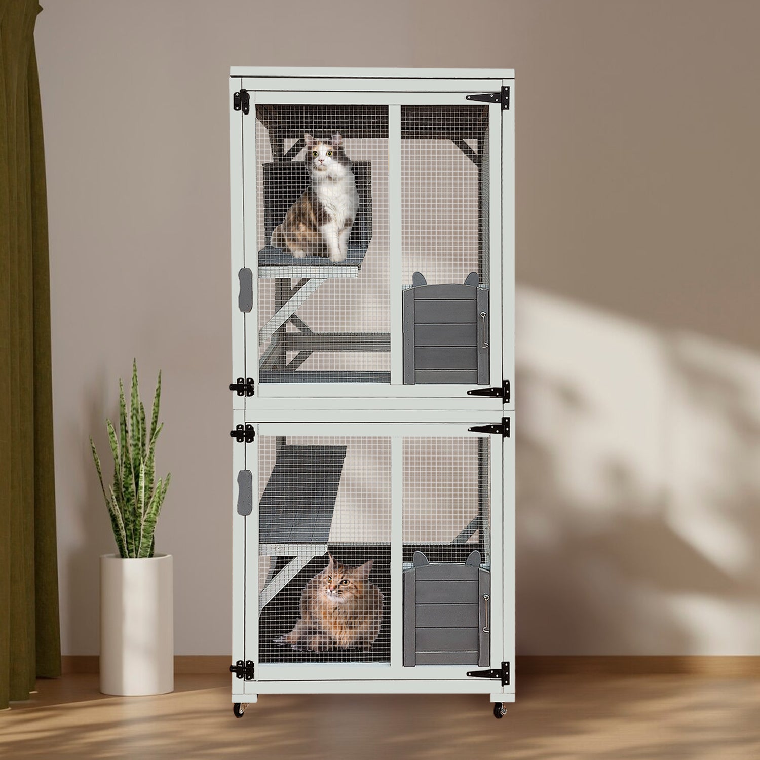 luxurious cat house with a nap room