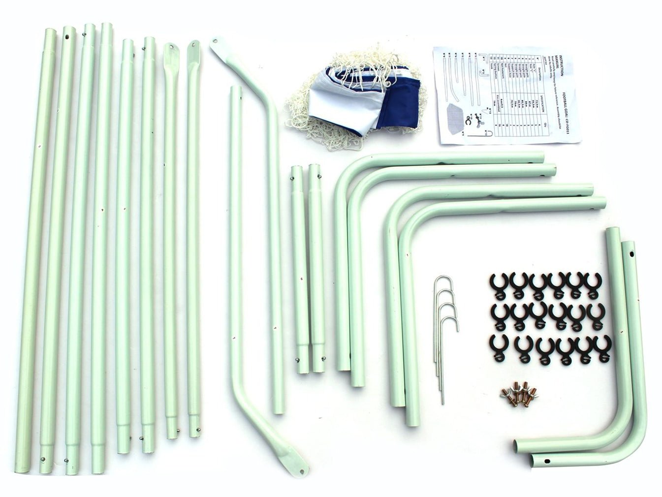 8 × 5 - foot football goal and net（white） - KiKiUMi