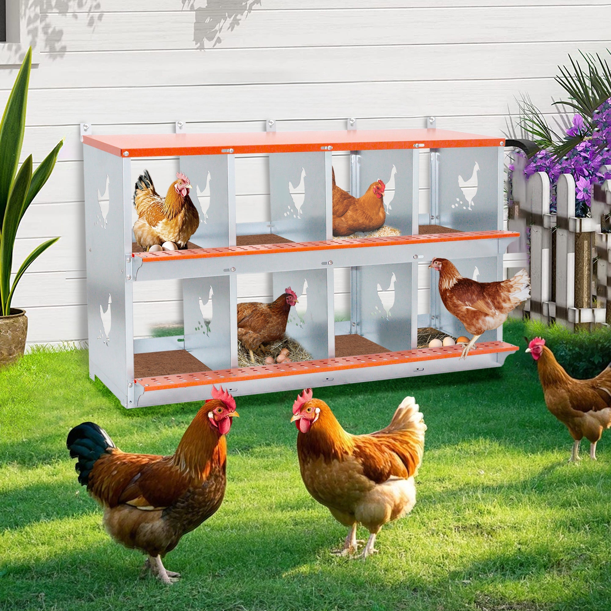 8 - compartment metal chicken and duck box - KiKiUMi