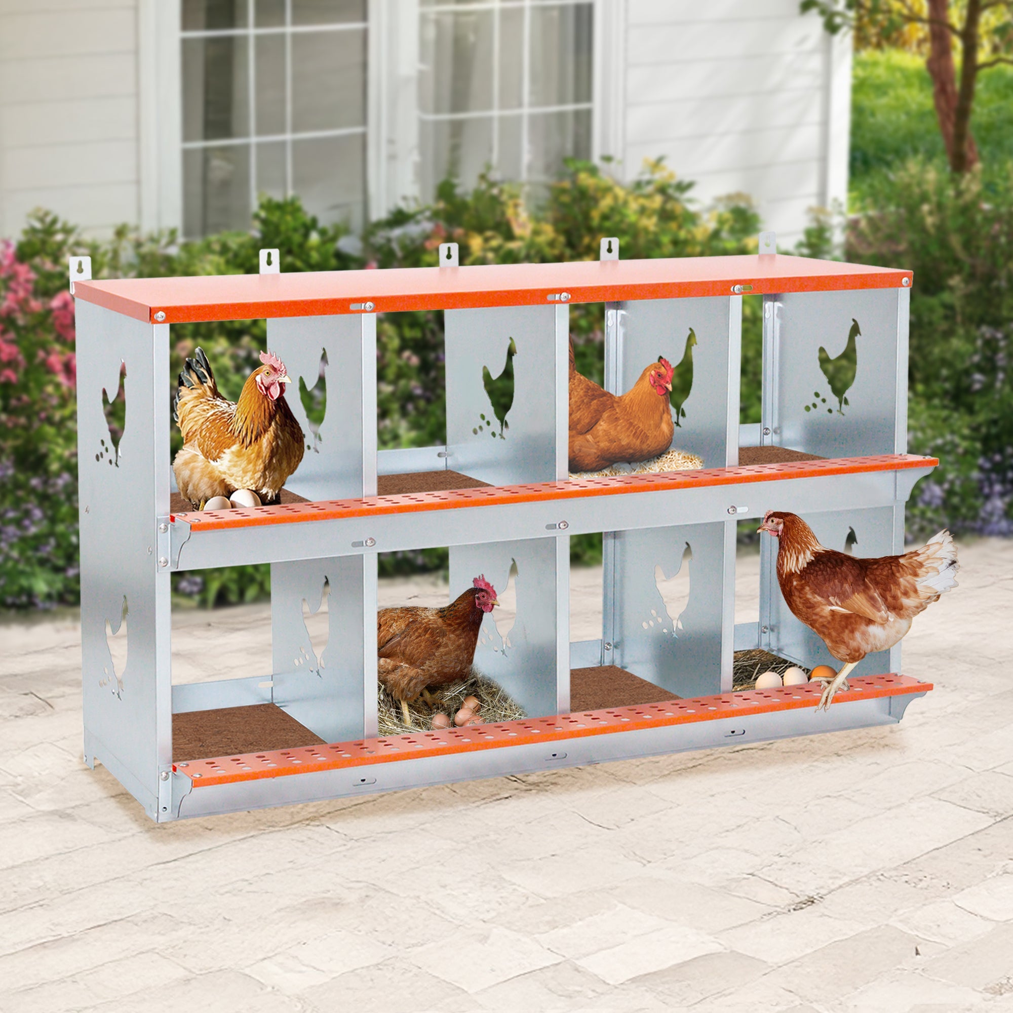 8 - compartment metal chicken and duck box - KiKiUMi