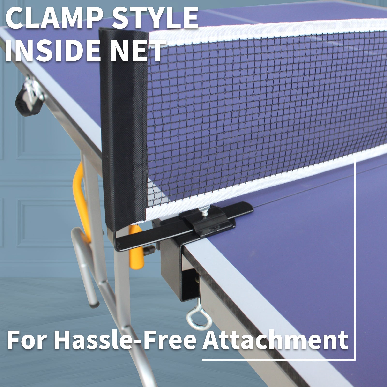 8 - foot collapsible medium - sized ping - pong table with a net, 2 ping - pong paddles and 3 balls 68 lbs - KiKiUMi