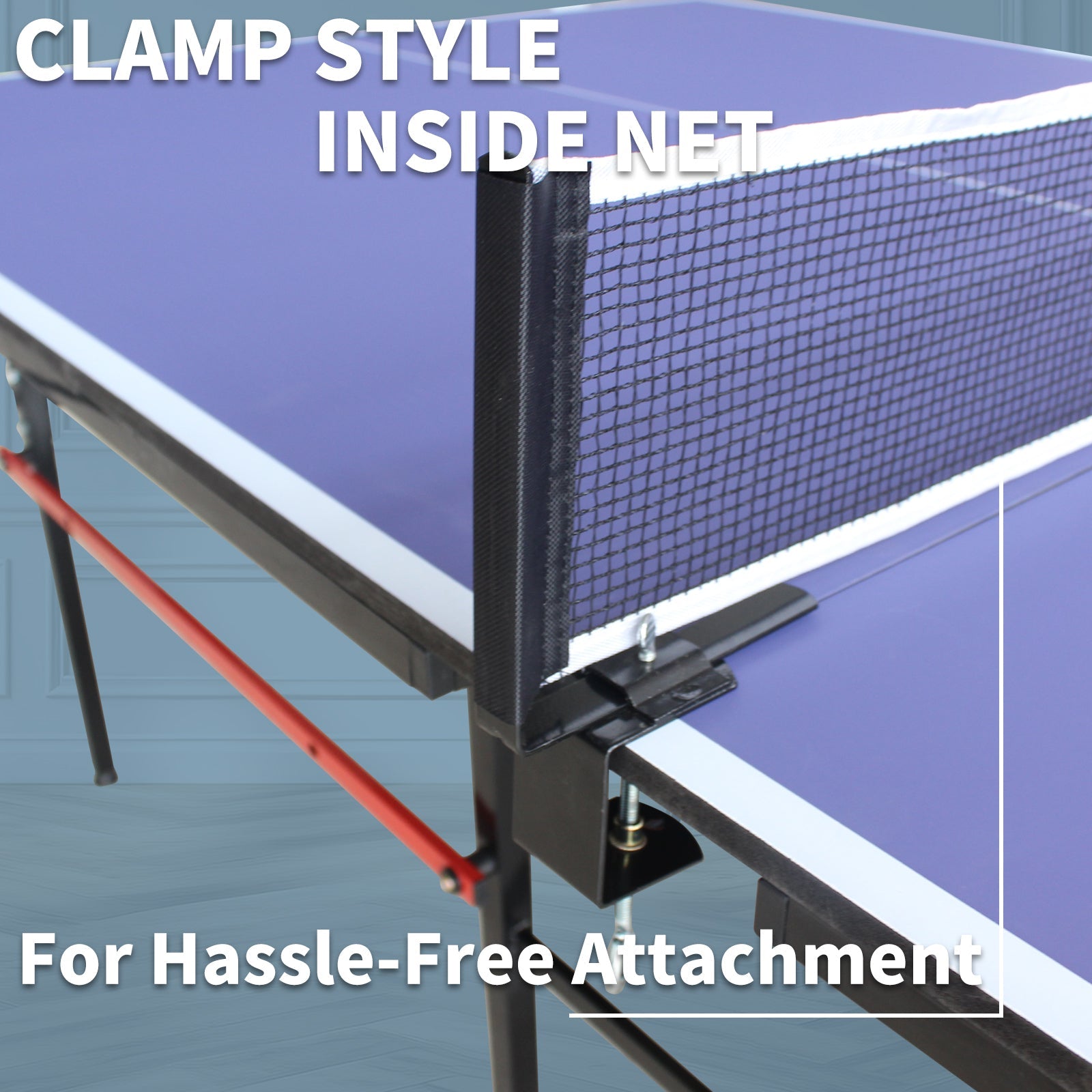 8 - foot collapsible medium - sized ping - pong table with a net, 2 ping - pong paddles and 3 balls 79 lbs - KiKiUMi
