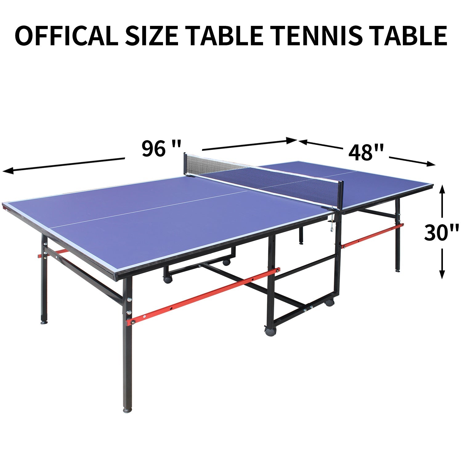 8 - foot collapsible medium - sized ping - pong table with a net, 2 ping - pong paddles and 3 balls 79 lbs - KiKiUMi
