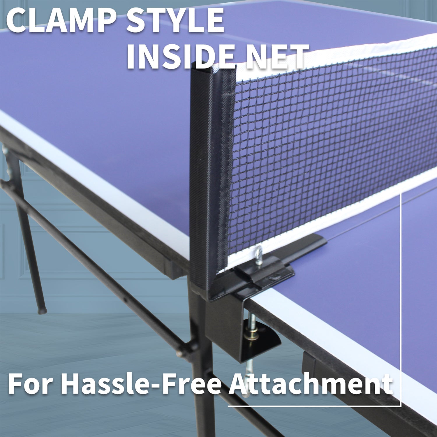 8 - foot collapsible medium - sized ping - pong table with a net, 2 ping - pong paddles and 3 balls 83 lbs - KiKiUMi