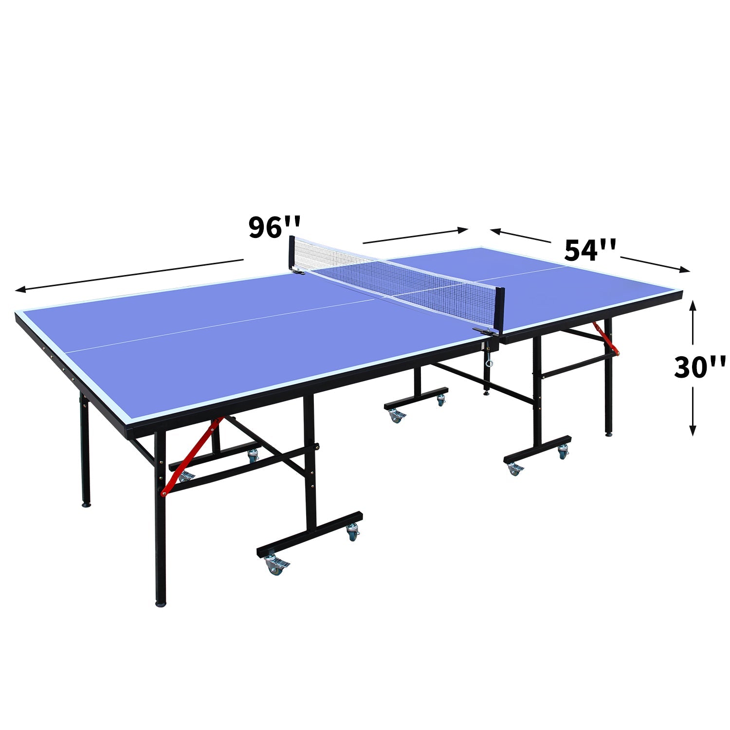8 - foot collapsible medium - sized ping - pong table with a net, 2 ping - pong paddles and 3 balls 83 lbs - KiKiUMi