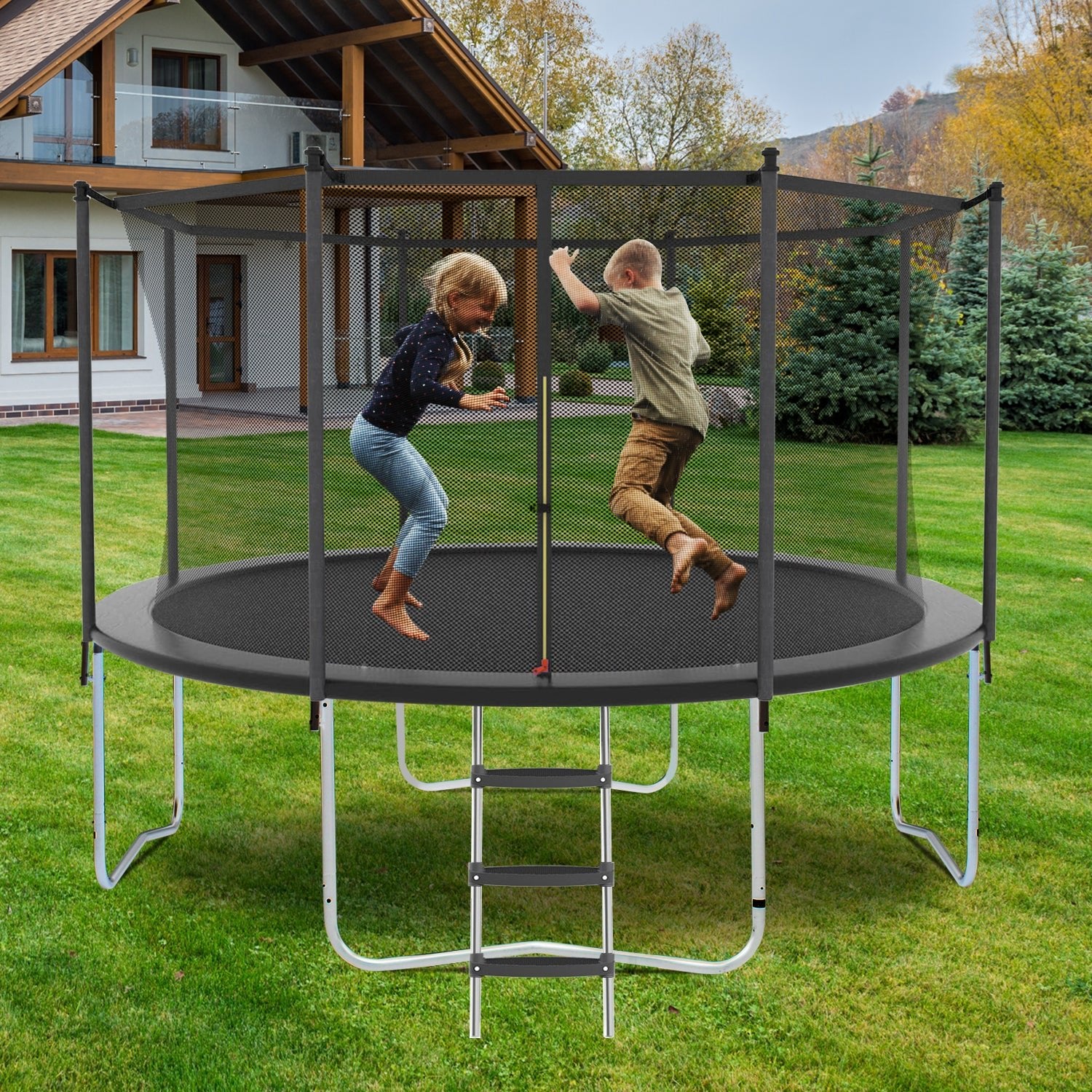 8 - foot outdoor trampoline - KiKiUMi