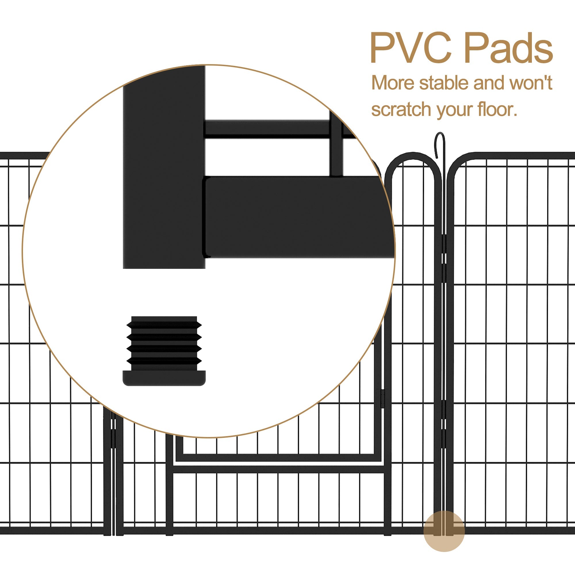 8 - plate heavy - duty metal pet enclosure 31.7' H - KiKiUMi