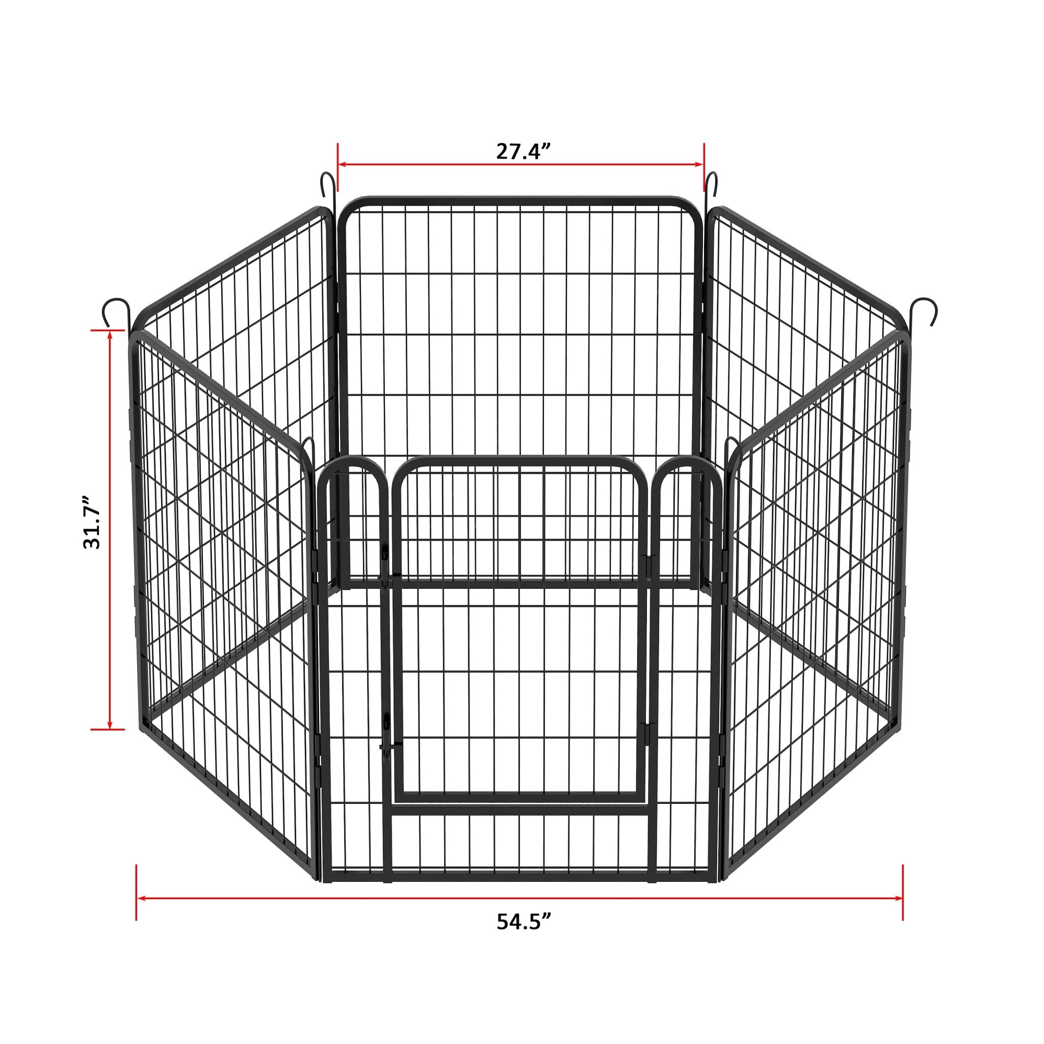 8 - plate heavy - duty metal pet enclosure 31.7' H - KiKiUMi