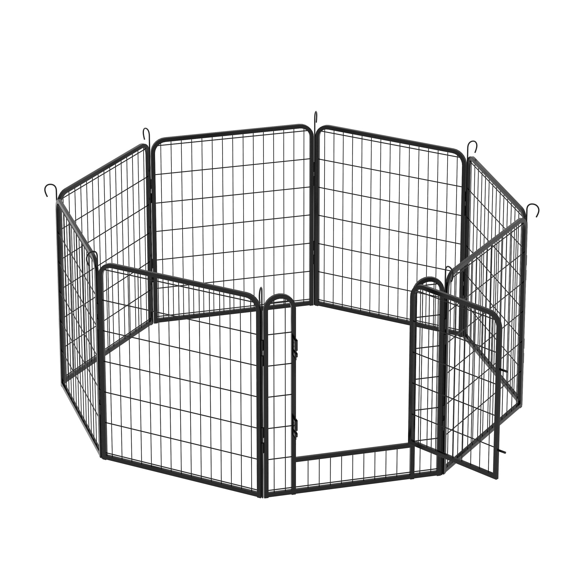 8 - plate heavy - duty metal pet enclosure 31.7' H - KiKiUMi