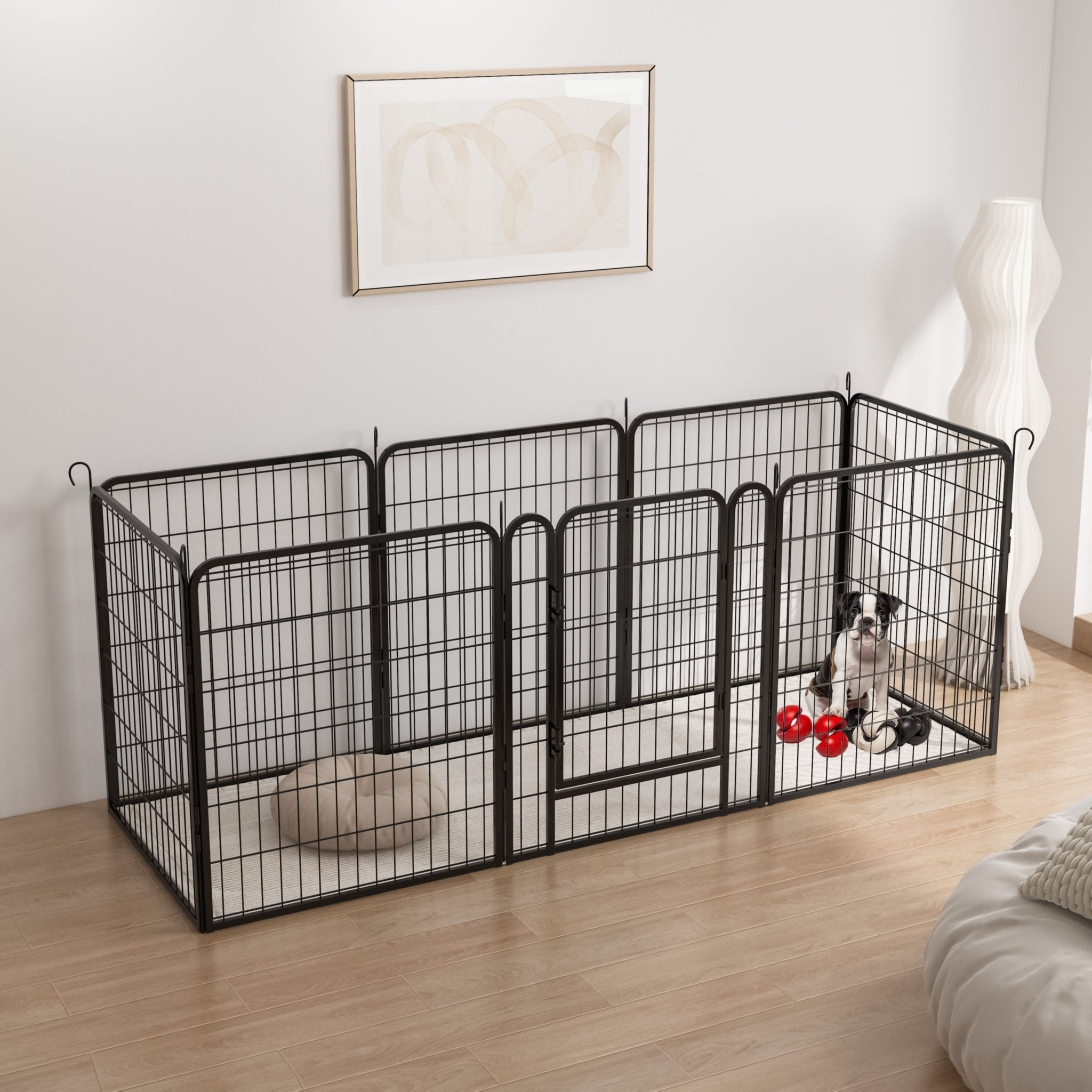 8 - plate heavy - duty metal pet enclosure 31.7' H - KiKiUMi