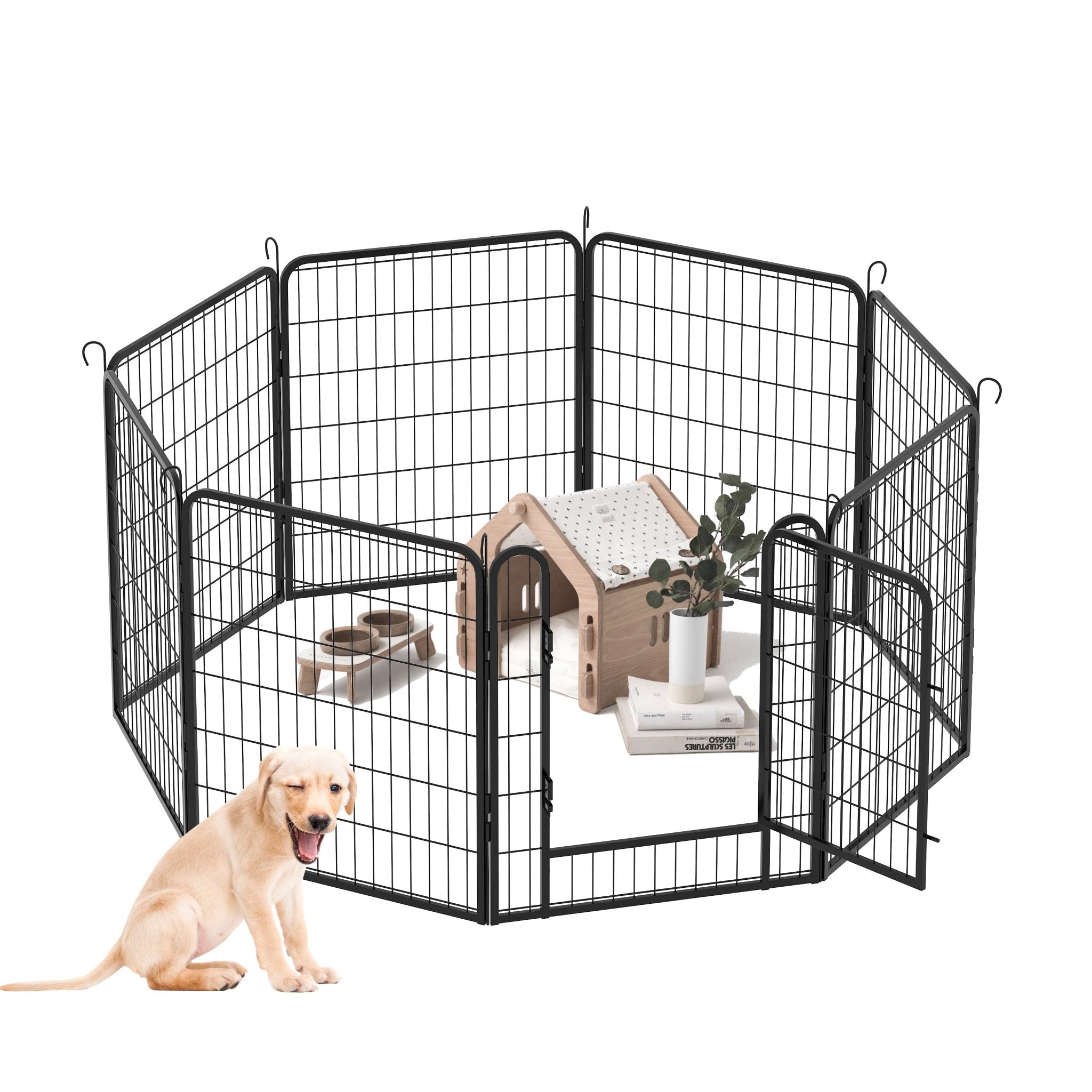 8 - plate heavy - duty metal pet enclosure 31.7' H - KiKiUMi
