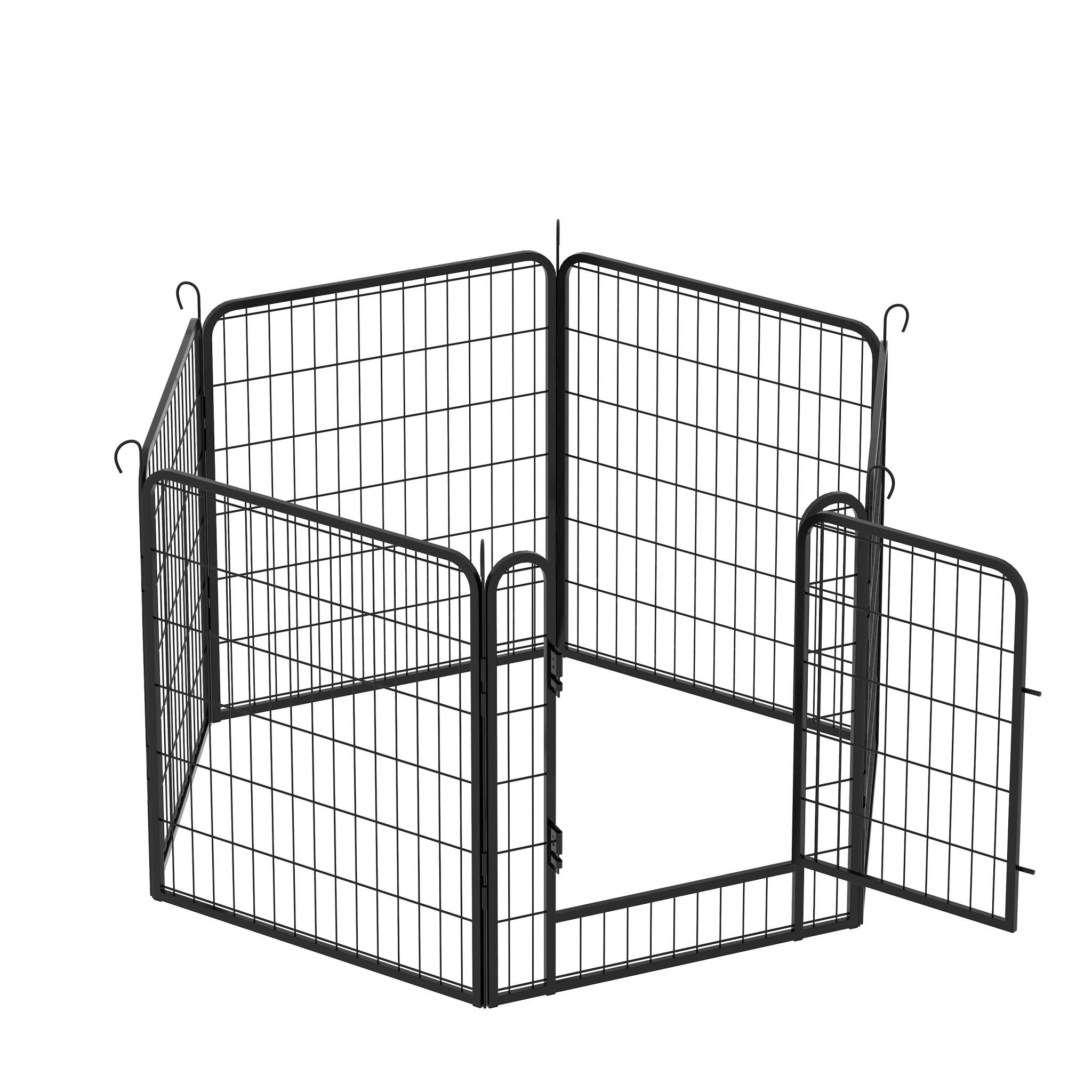 8 - plate heavy - duty metal pet enclosure 31.7' H - KiKiUMi