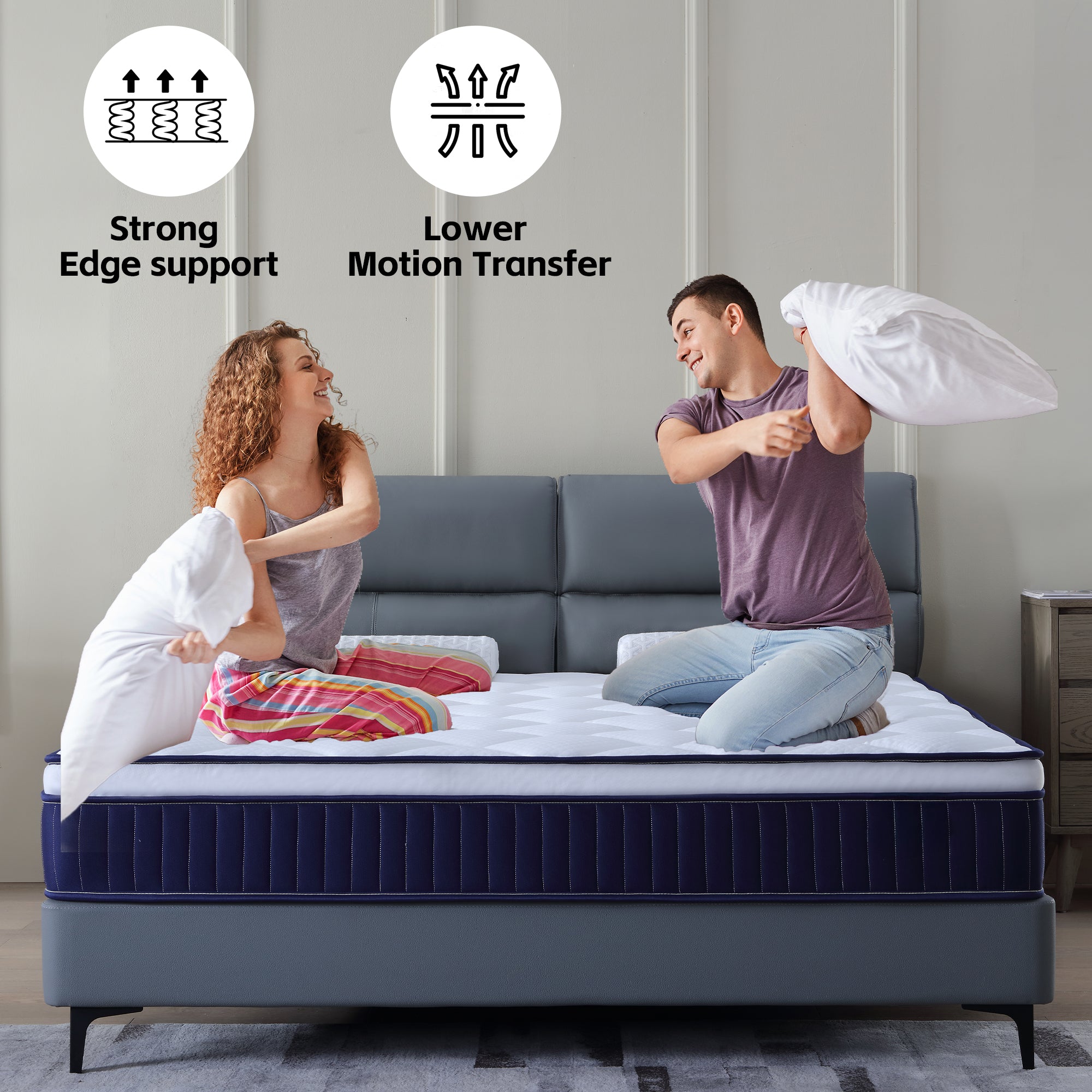 Medium-sized hybrid mattress memory foam mattress