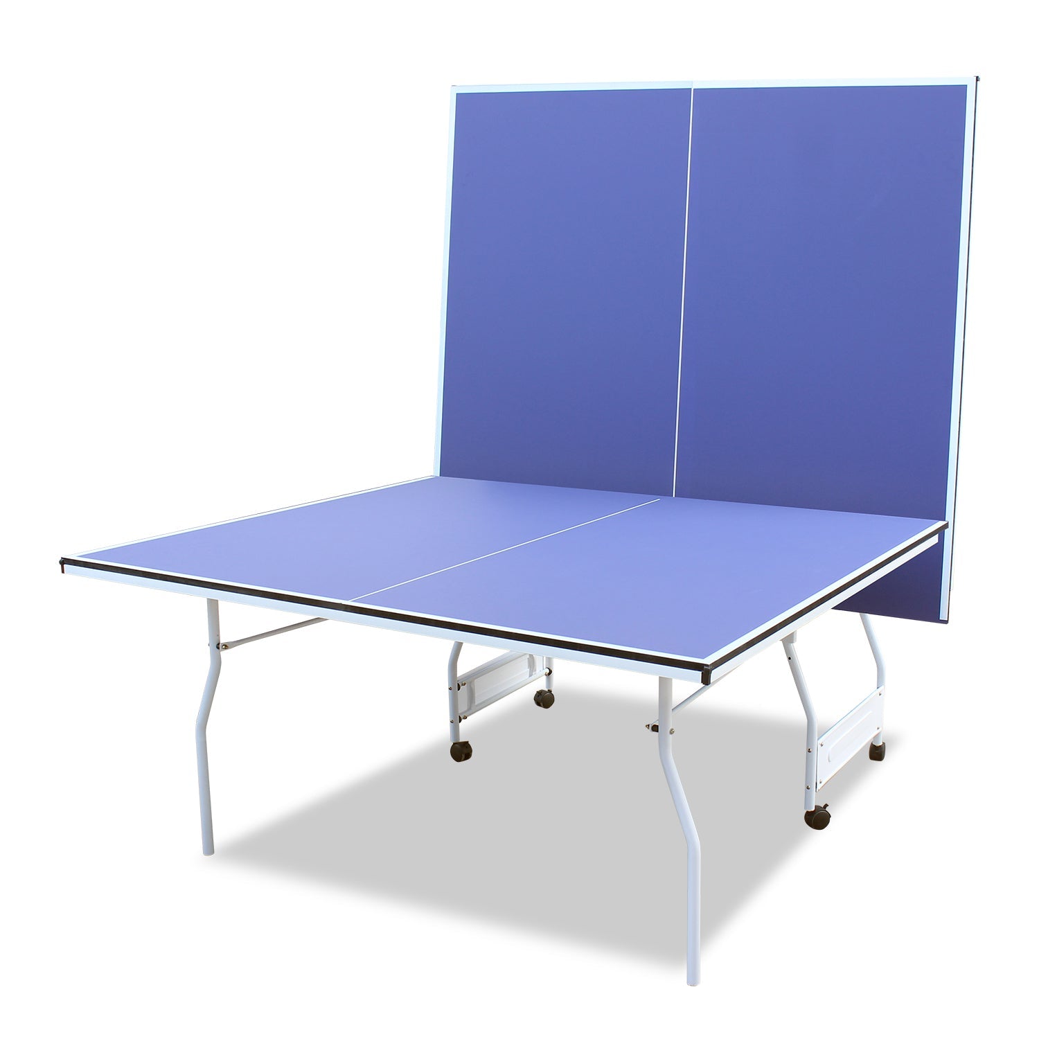 9 - foot collapsible medium - sized ping - pong table with a net, 2 ping - pong paddles and 3 balls 105 lbs - KiKiUMi