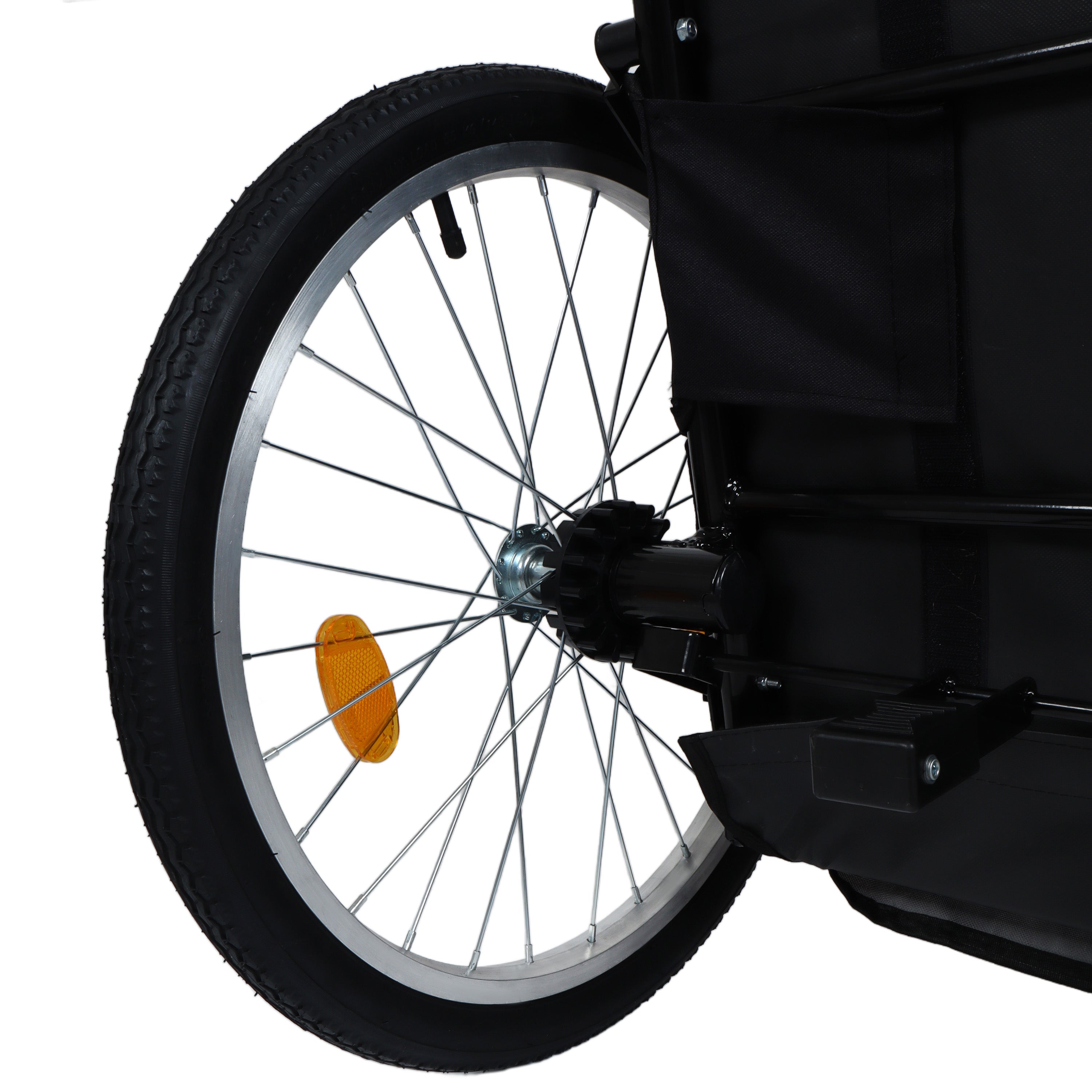 Detachable 2-in-1 pet bicycle trailer and stroller(Black+Blue)