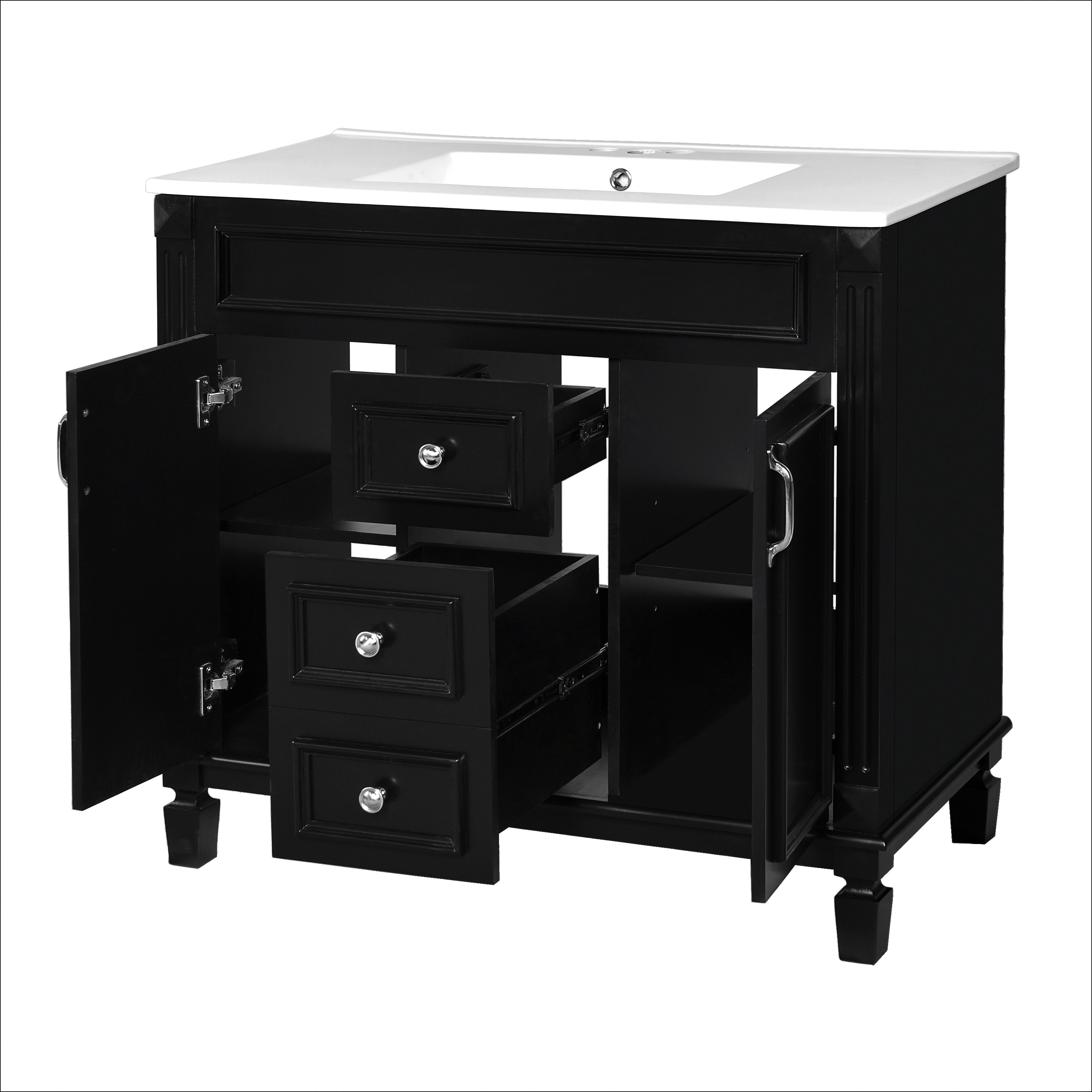 36 "Single sink bathroom dressing table, modern bathroom storage cabinet