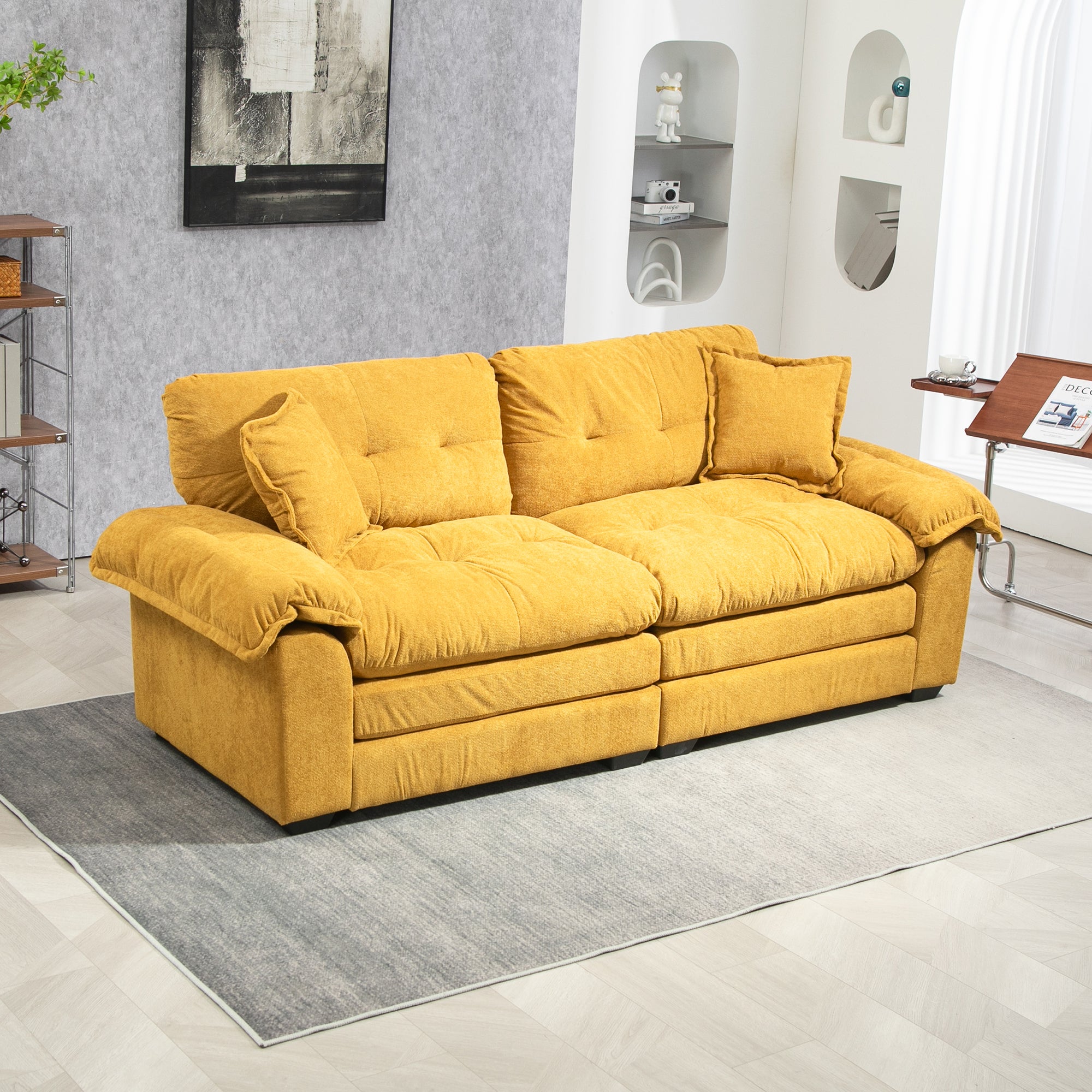 Chenier Multi-Scene Memory Foam Double Sofa(yellow)