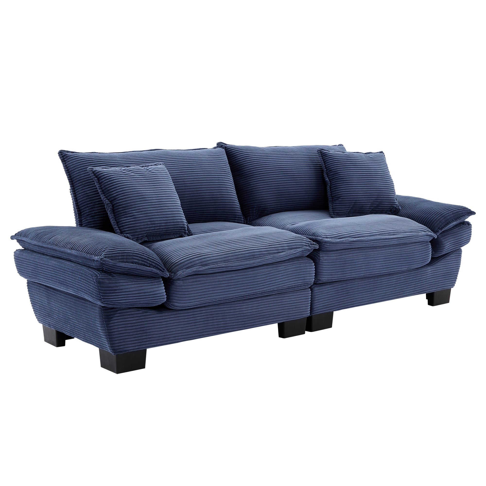 Corduroy sofas suitable for multiple scenarios. (blue)