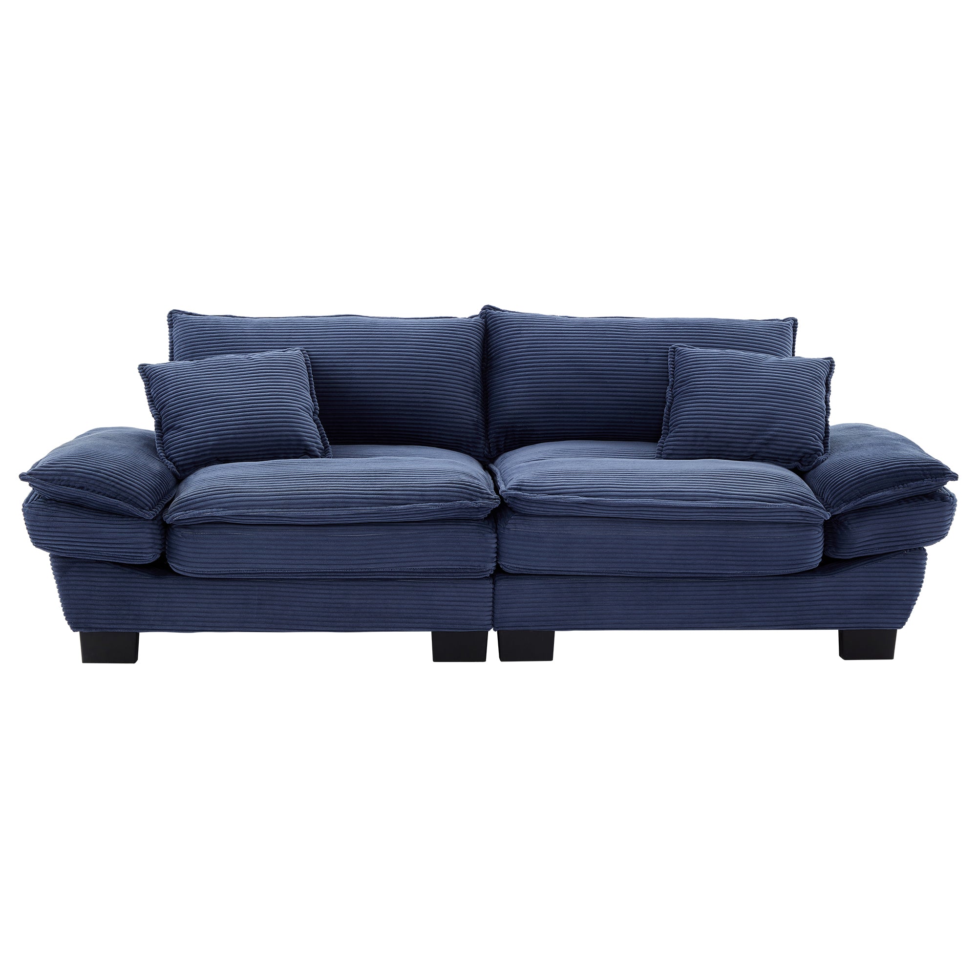 Corduroy sofas suitable for multiple scenarios. (blue)