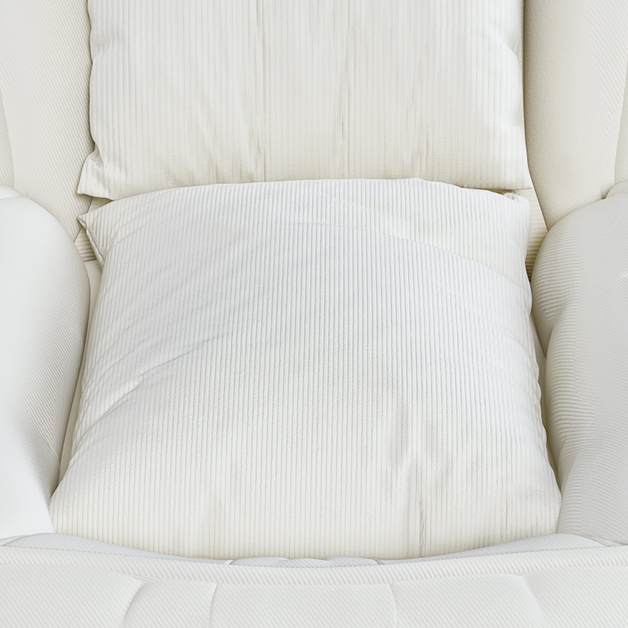 Foldable white sofa bed with soft cushions for people and pets