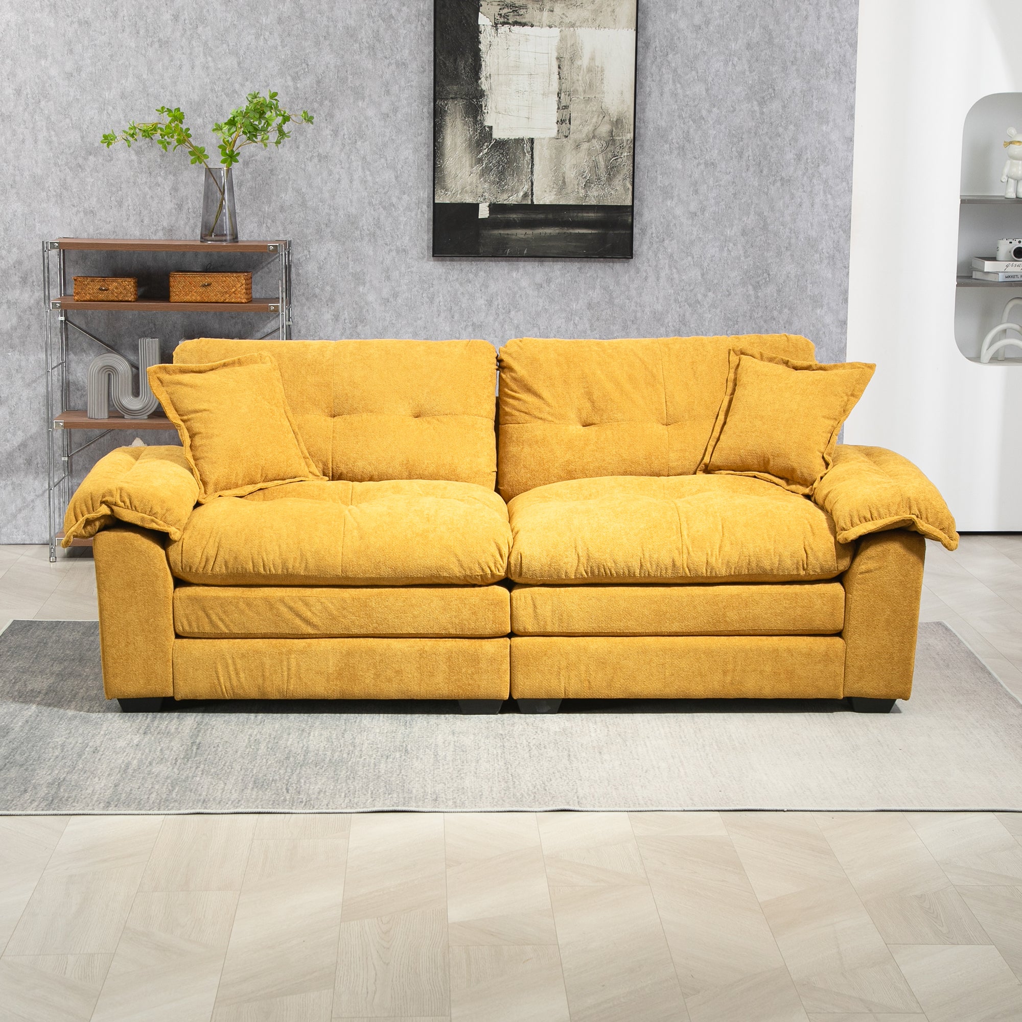 Chenier Multi-Scene Memory Foam Double Sofa(yellow)