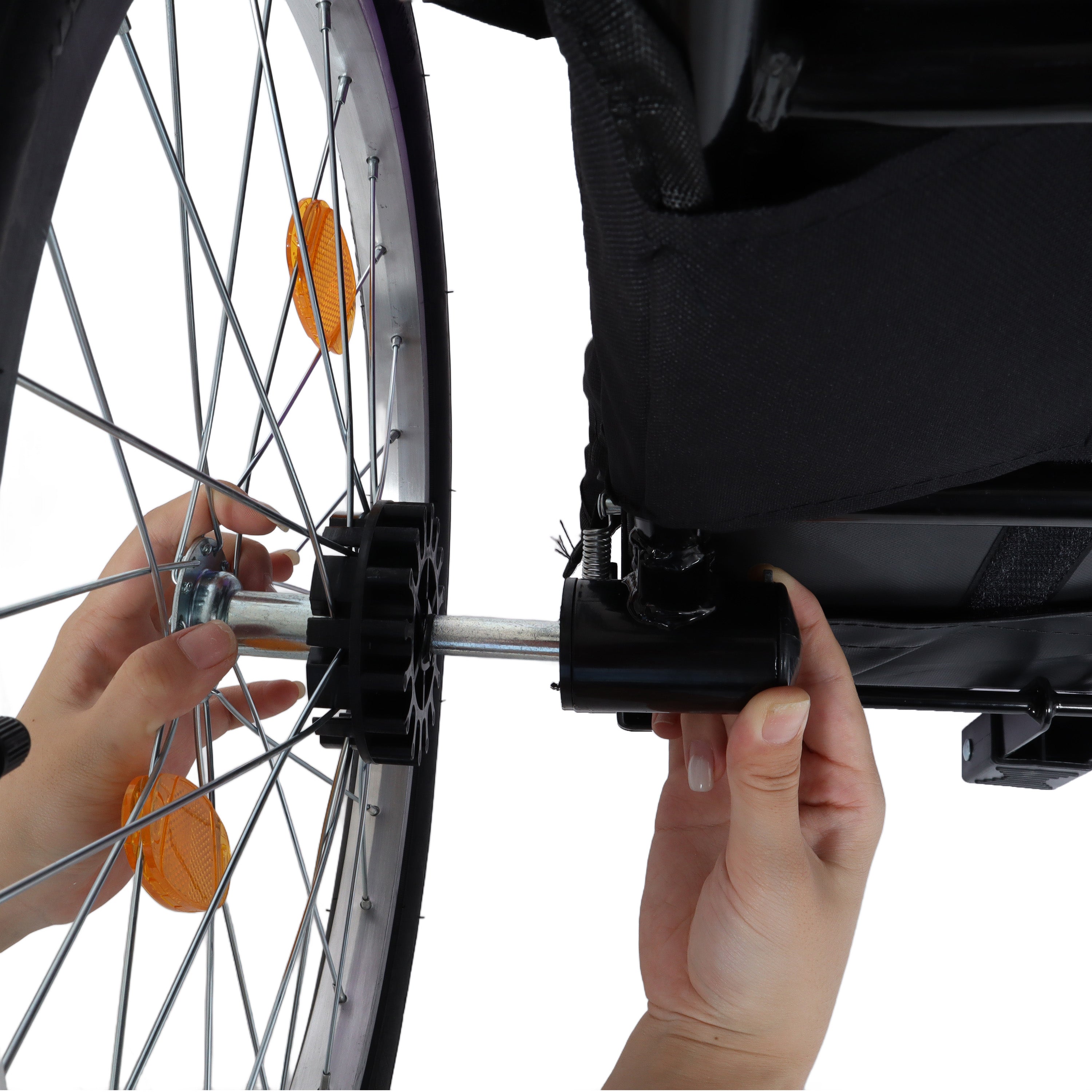 Detachable 2-in-1 pet bicycle trailer and stroller(Black+Blue)