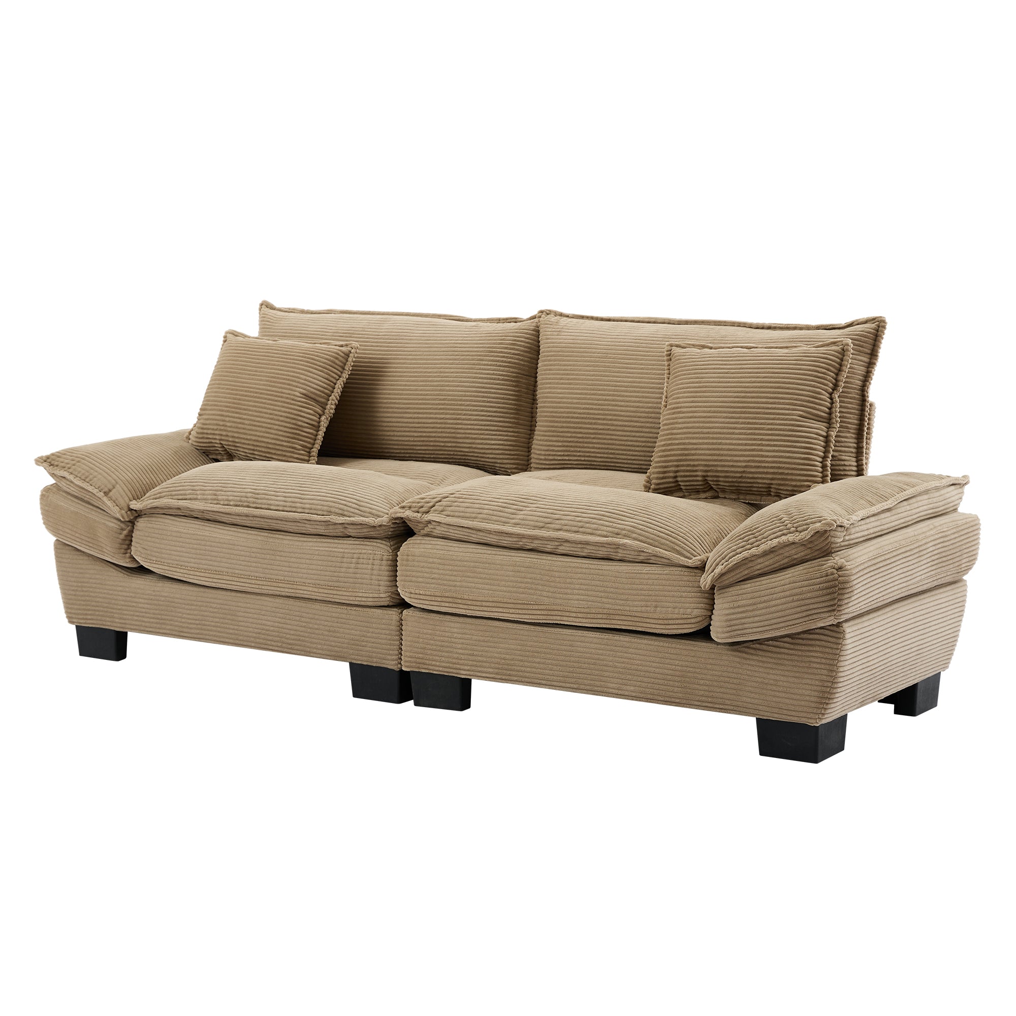 Corduroy sofas suitable for multiple scenarios. (khaki)