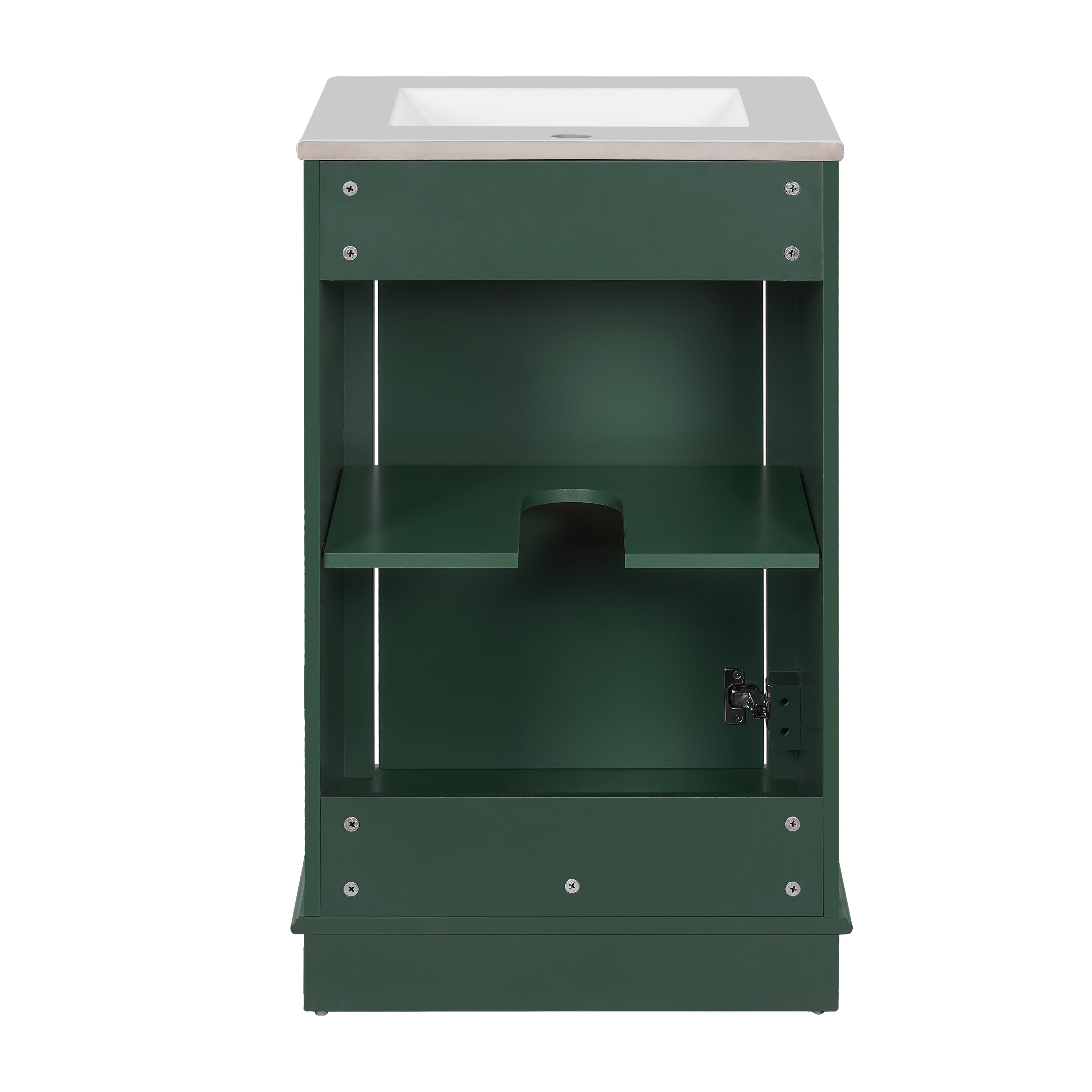 Modern style 20-inch green ceramic sink bathroom dressing table