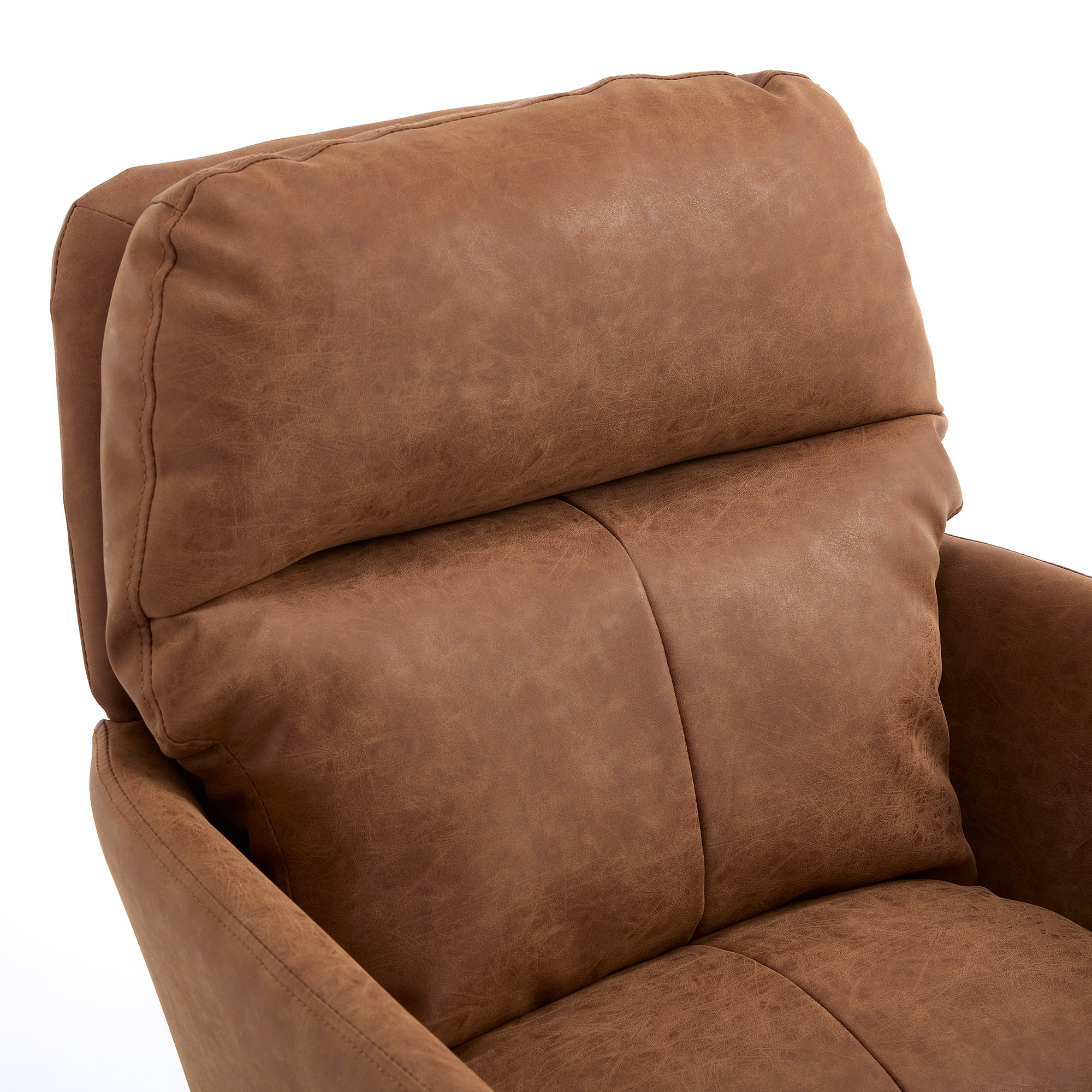 Adjustable ergonomic leather swivel chair（brown） - KiKiUMi