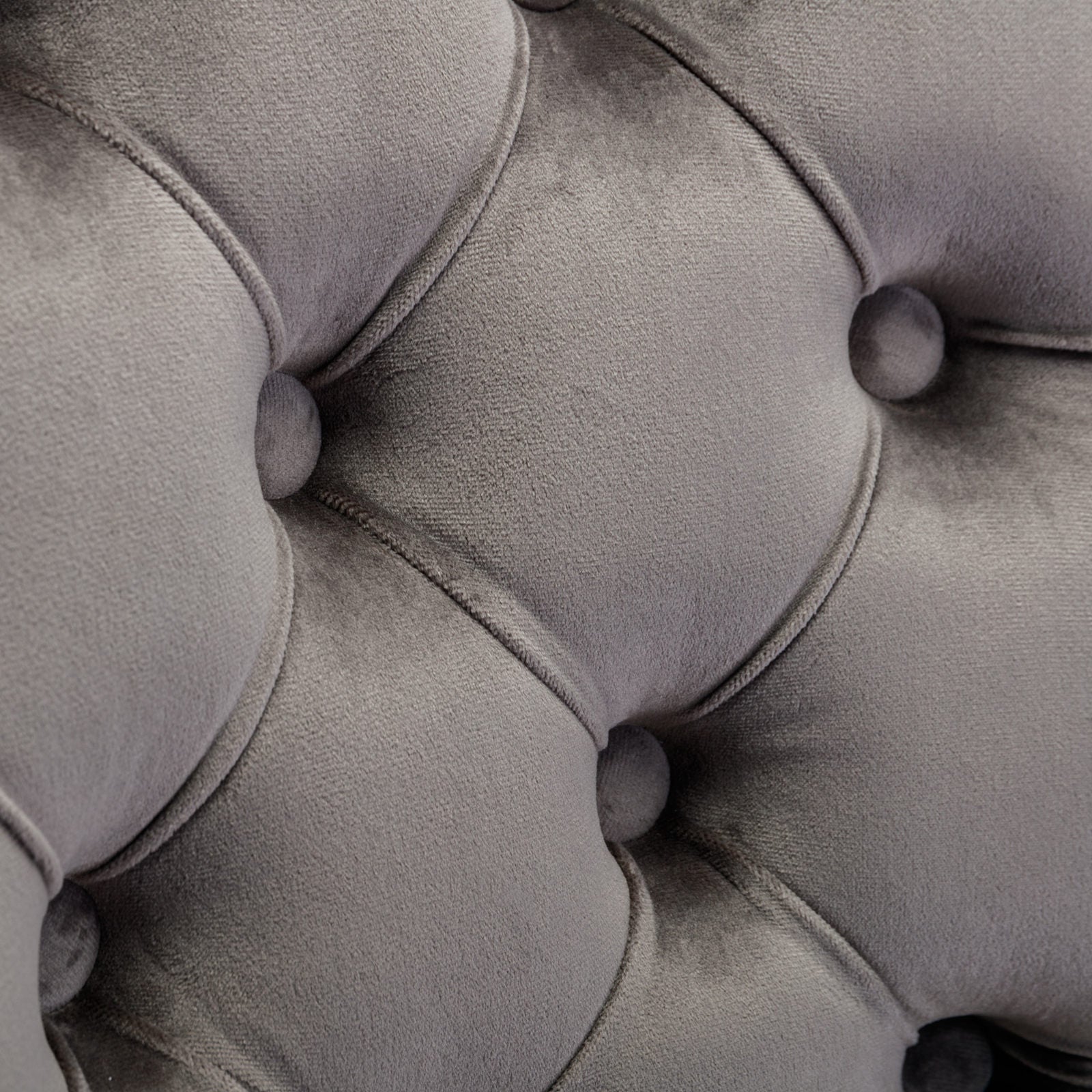 Adjustable modern velvet soft cushion velvet - button home office chair(gray) - KiKiUMi